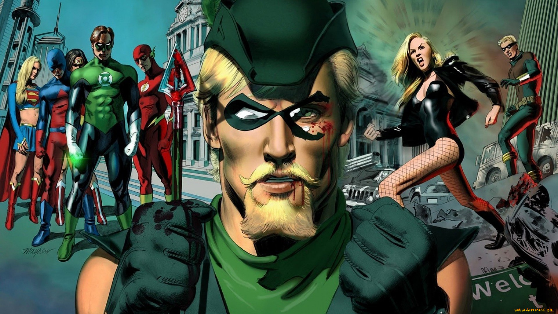 рисованное, комиксы, лига, справедливости, супергерой, арт