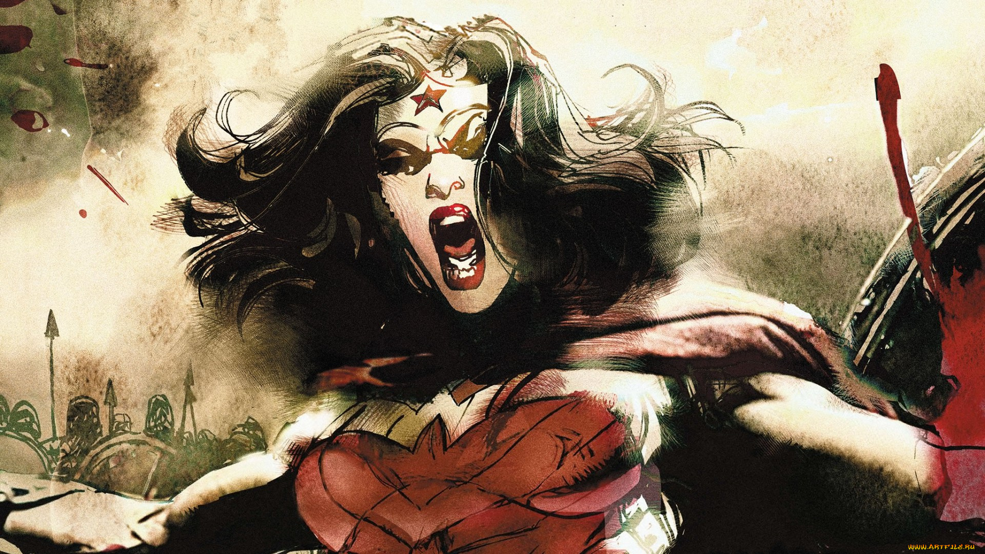 рисованное, комиксы, марвел, постоянного, тока, супергерой, чудо-женщина