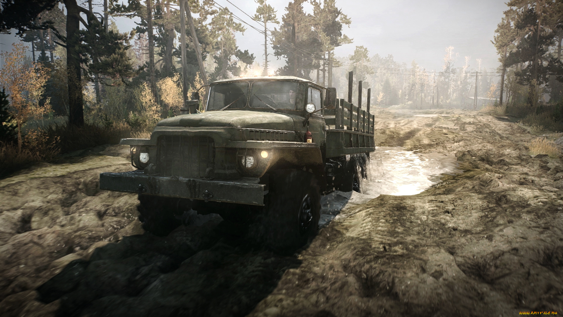 spintires, , mudrunner, видео, игры, бездорожье, симулятор, mudrunner