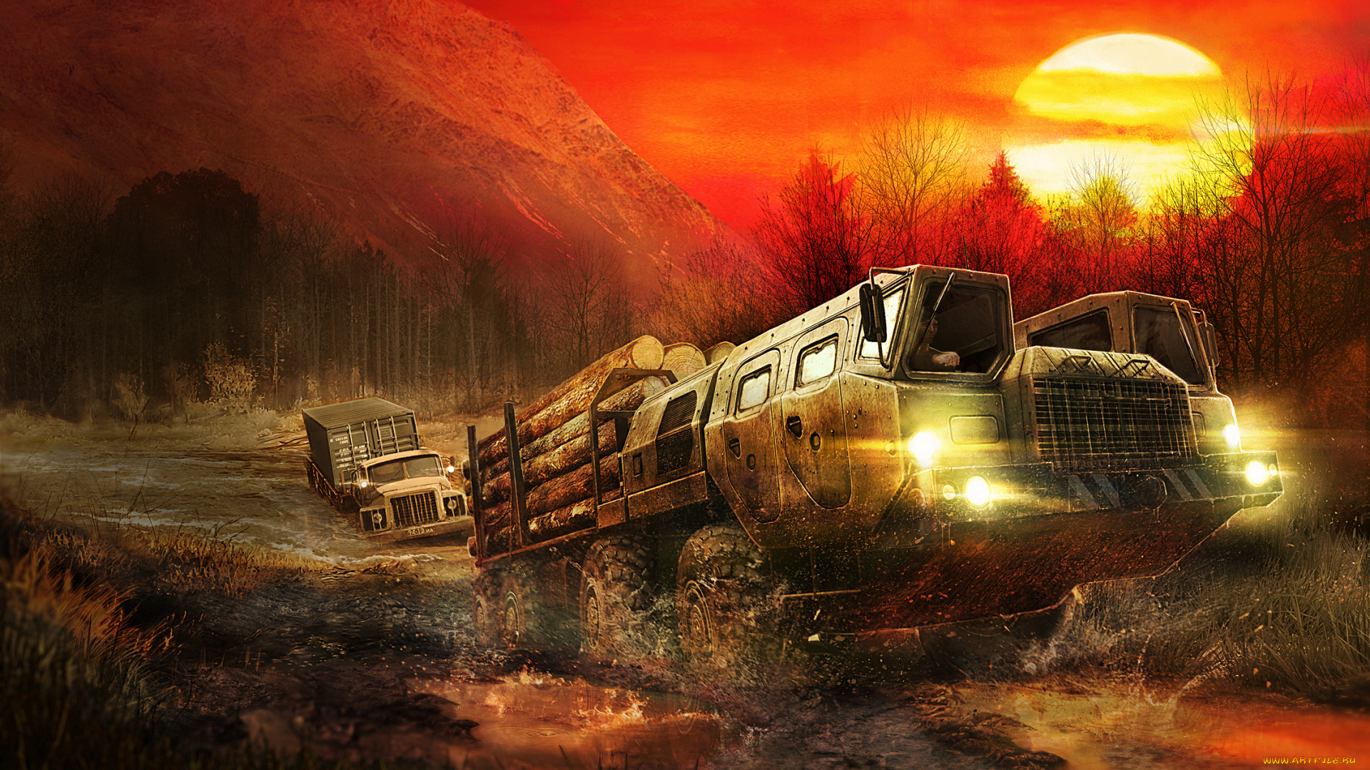 spintires, , mudrunner, видео, игры, mudrunner, бездорожье, симулятор