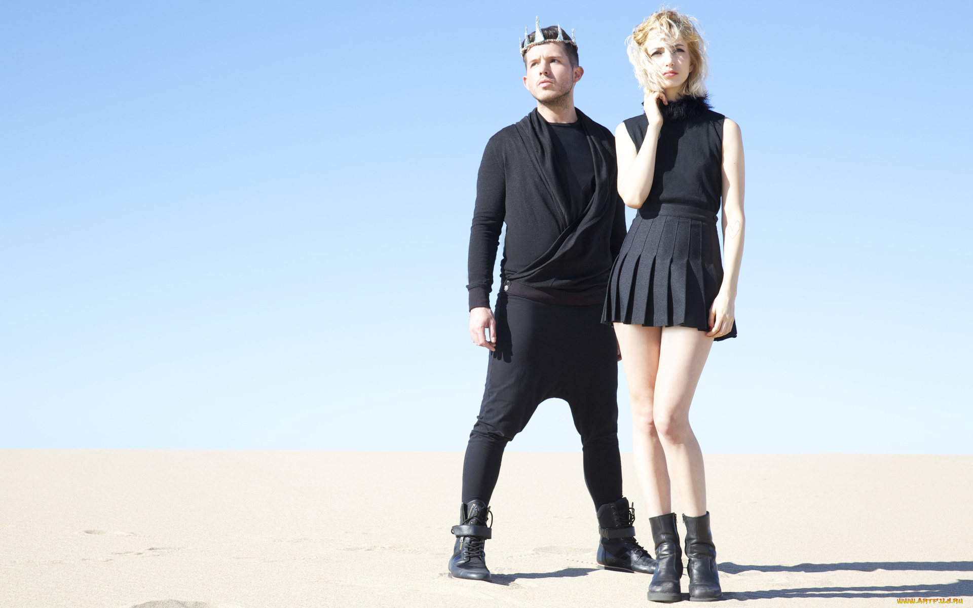 музыка, -, другое, девушка, песок, wrathschild, юноша, корона, fall, into, love