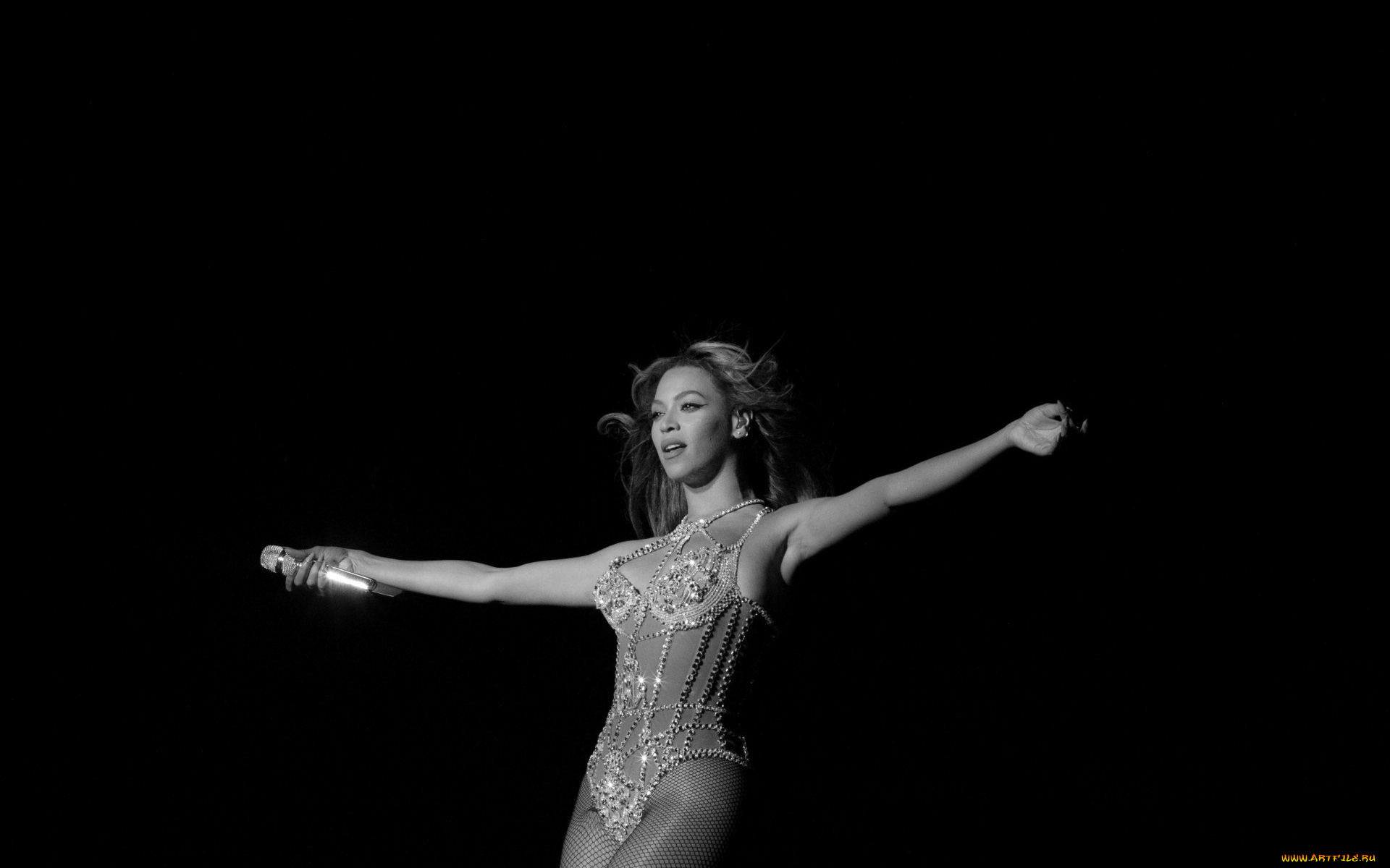 музыка, beyonce, knowles, черный, фон, девушка, сцена, певица
