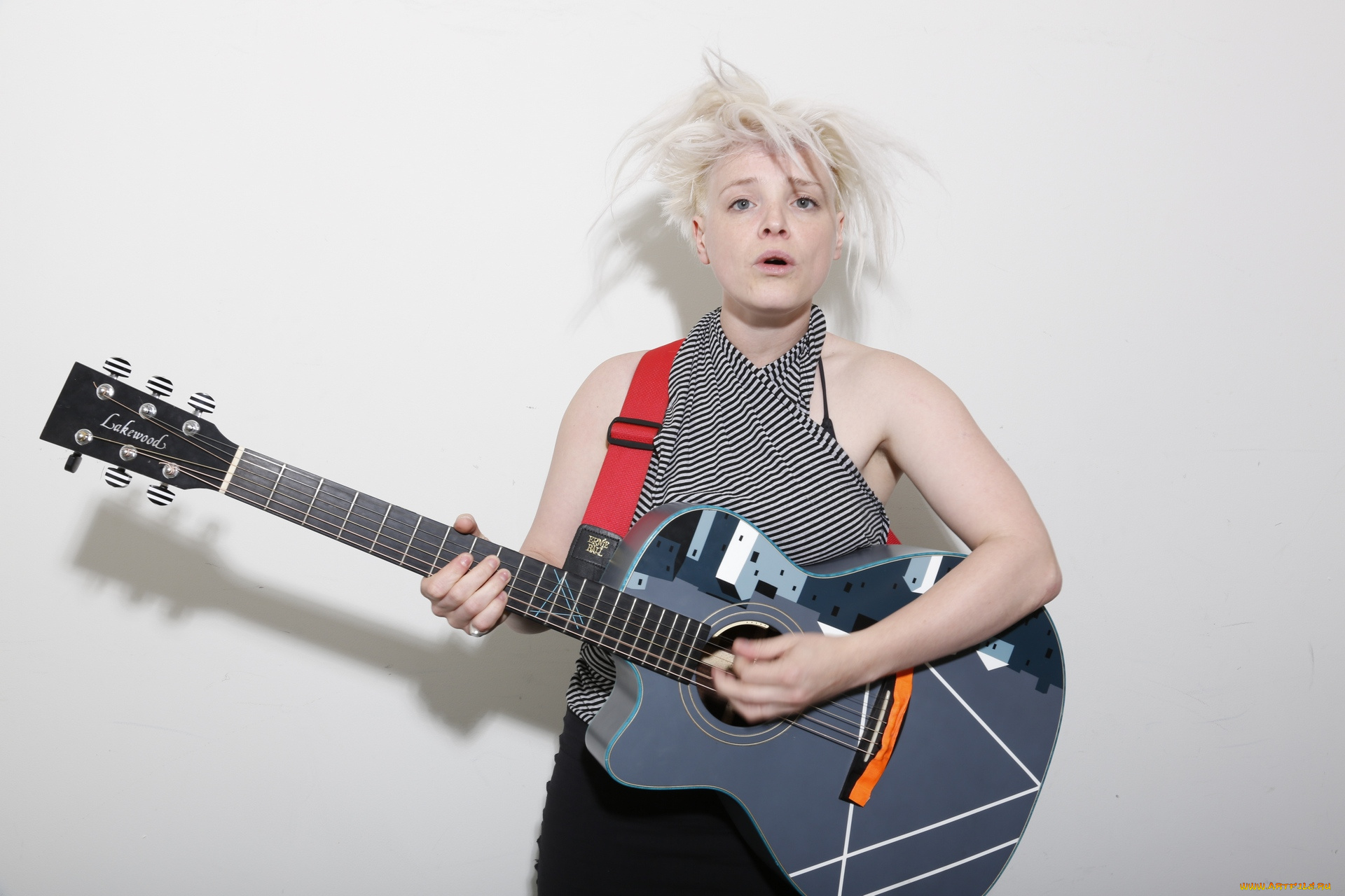 музыка, -, другое, гитара, женщина