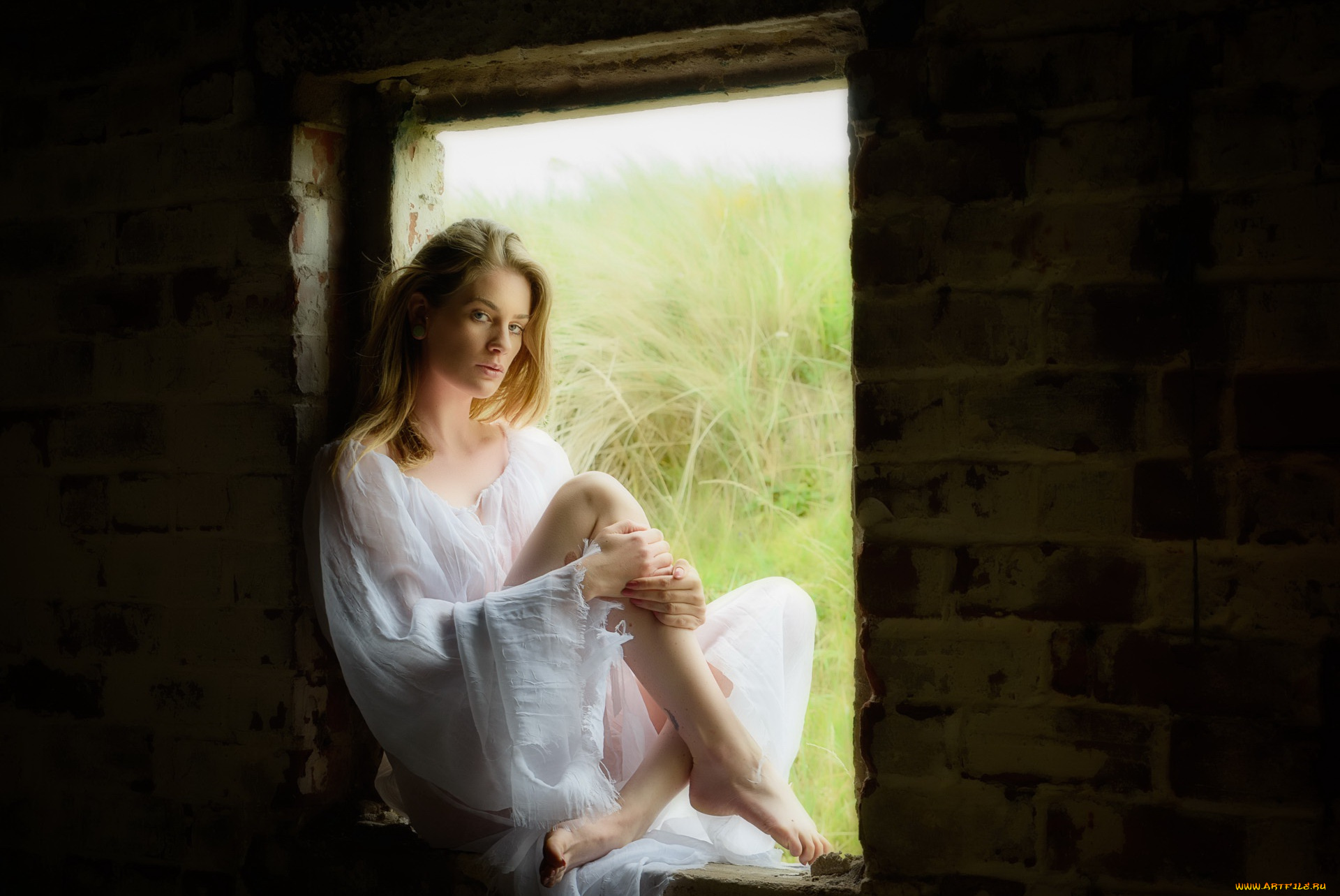 девушки, -unsort, , блондинки, , светловолосые, девушка, поза, окно