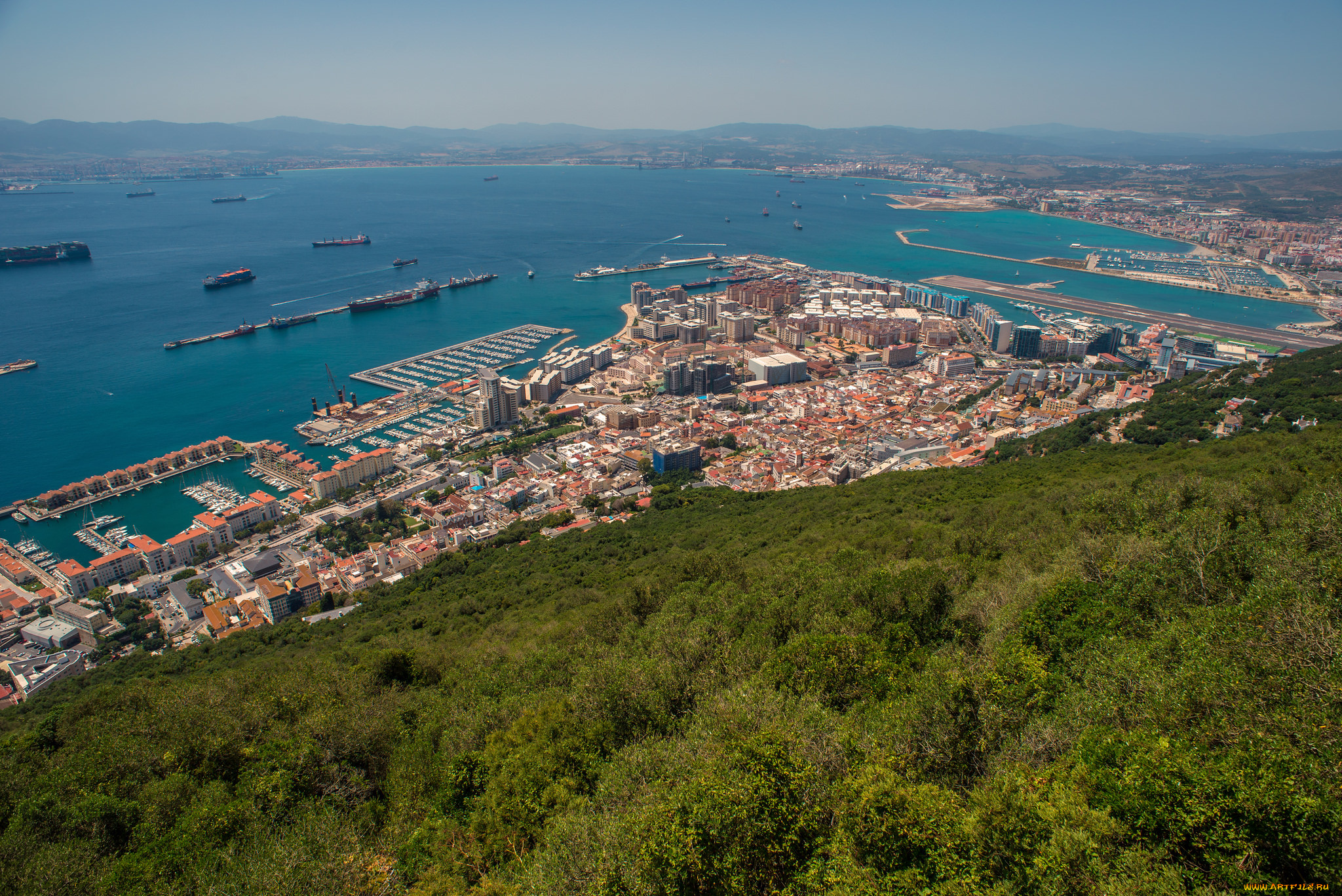 gilbraltar, bay, города, -, панорамы, простор