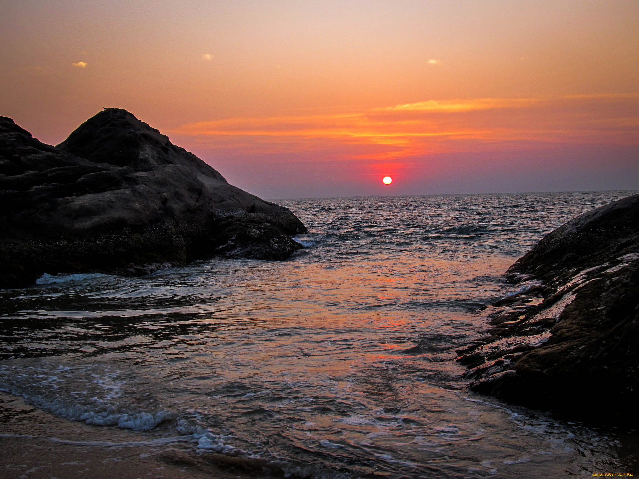 природа, побережье, простор