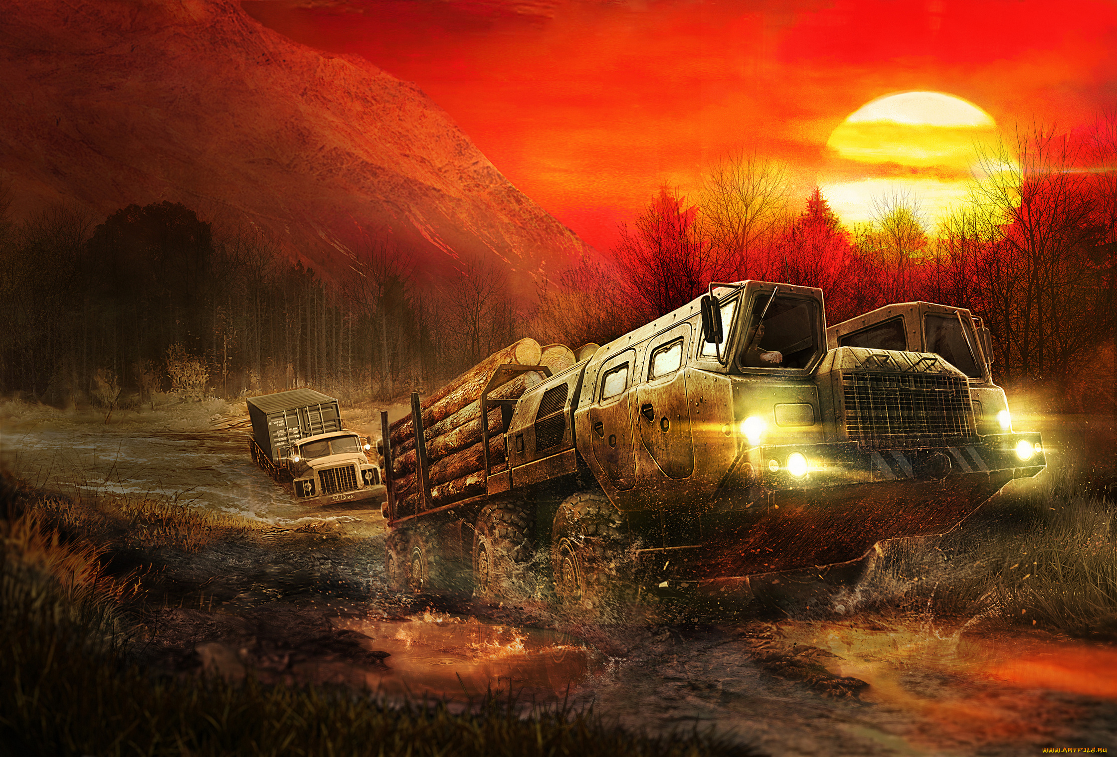 spintires, , mudrunner, видео, игры, mudrunner, бездорожье, симулятор
