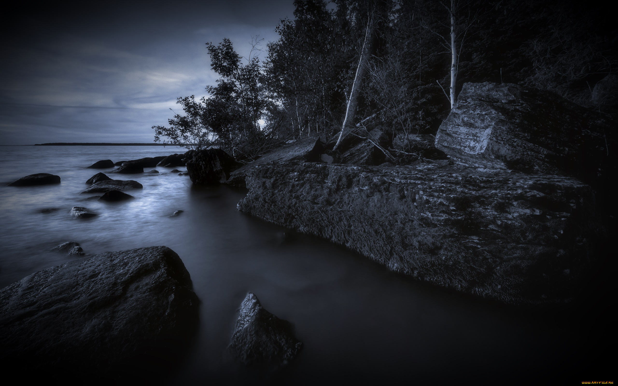 природа, побережье, скалы, море