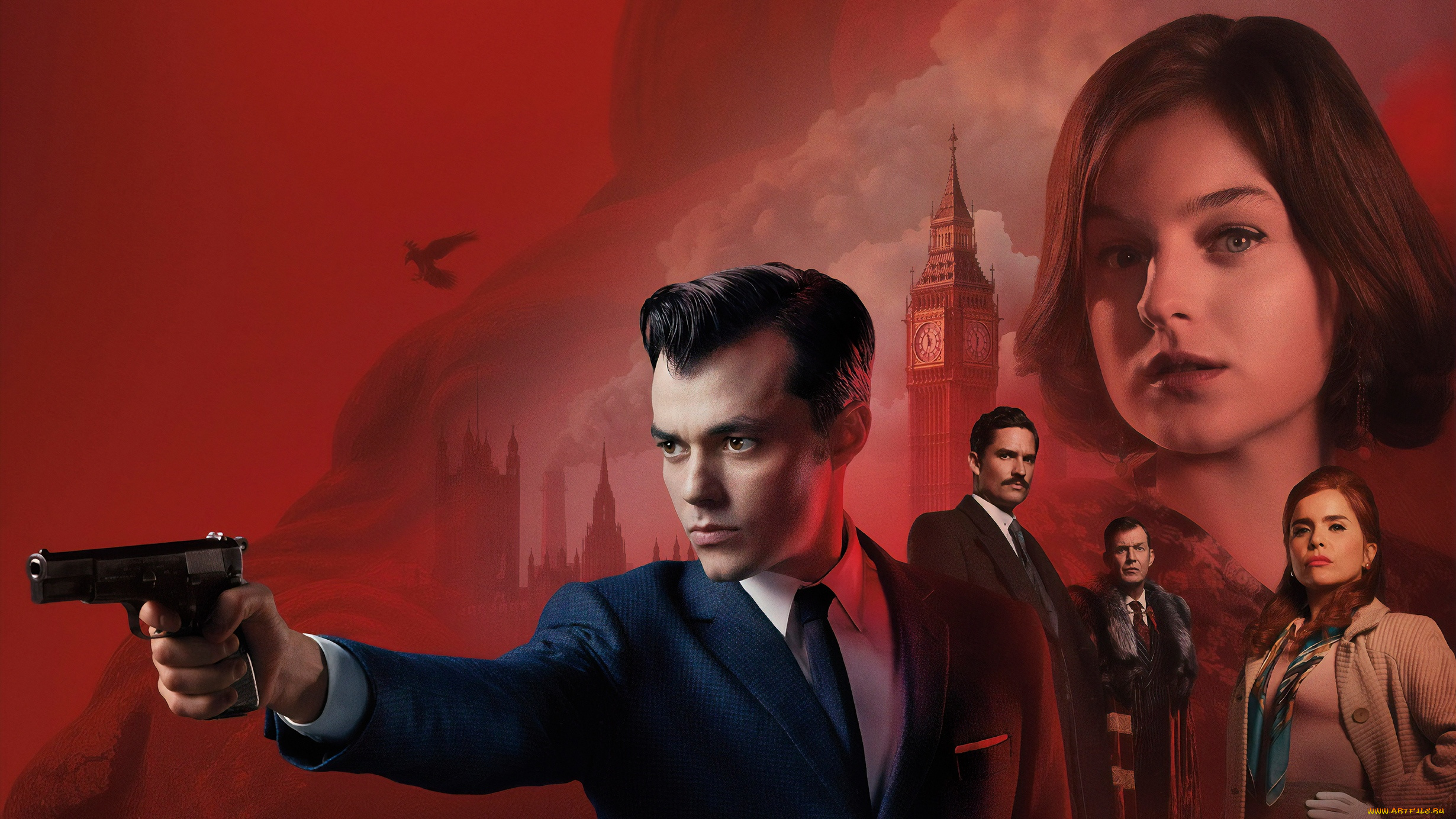 pennyworth, , 2019-, кино, фильмы, -unknown, , другое, джейсон, флеминг, криминал, 2019, боевик, 1, сезон, сериал, постер, пенниуорт, джек, бэннон