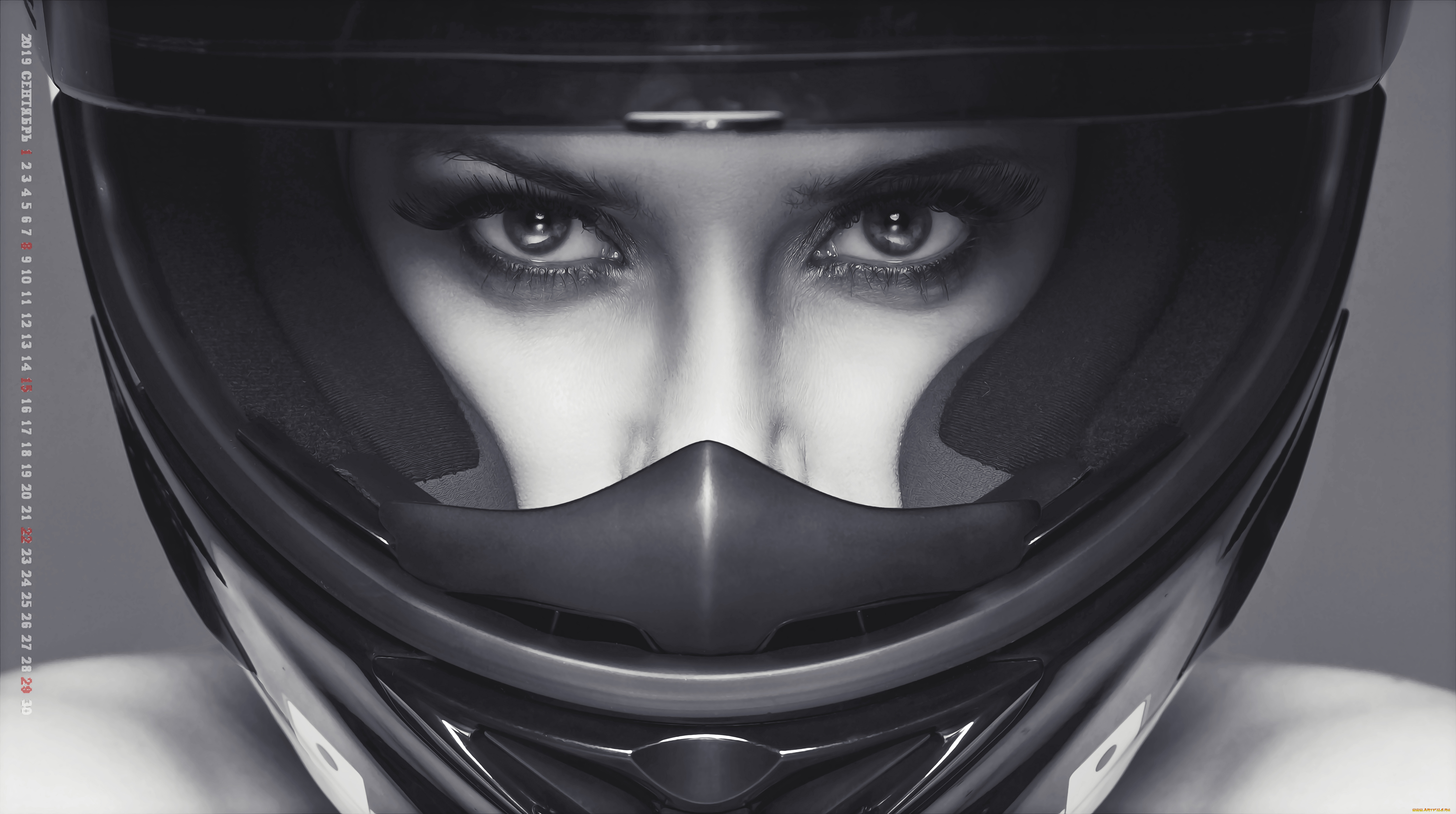 календари, компьютерный, дизайн, взгляд, лицо, шлем, девушка, женщина, calendar, 2019