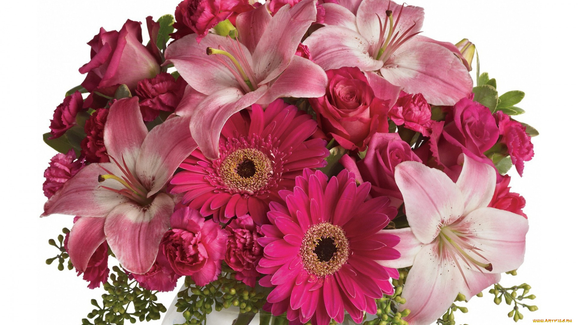 цветы, букеты, , композиции, лилии, розы, герберы, гвоздика