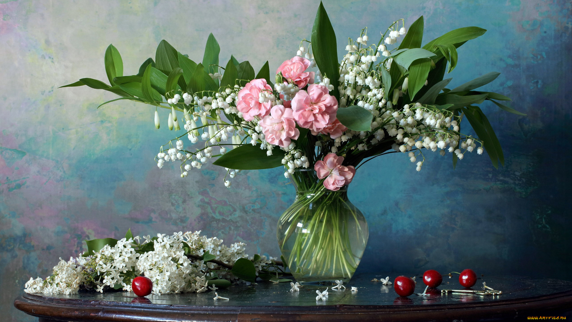 цветы, букеты, , композиции, сирень, гвоздика, ландыши