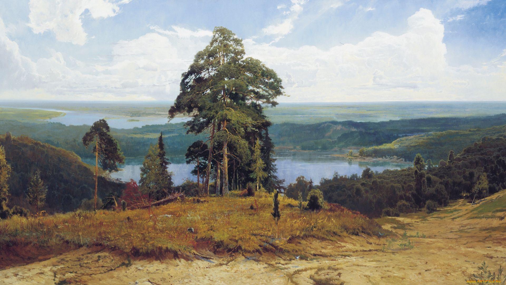 рисованное, иван, шишкин, природа