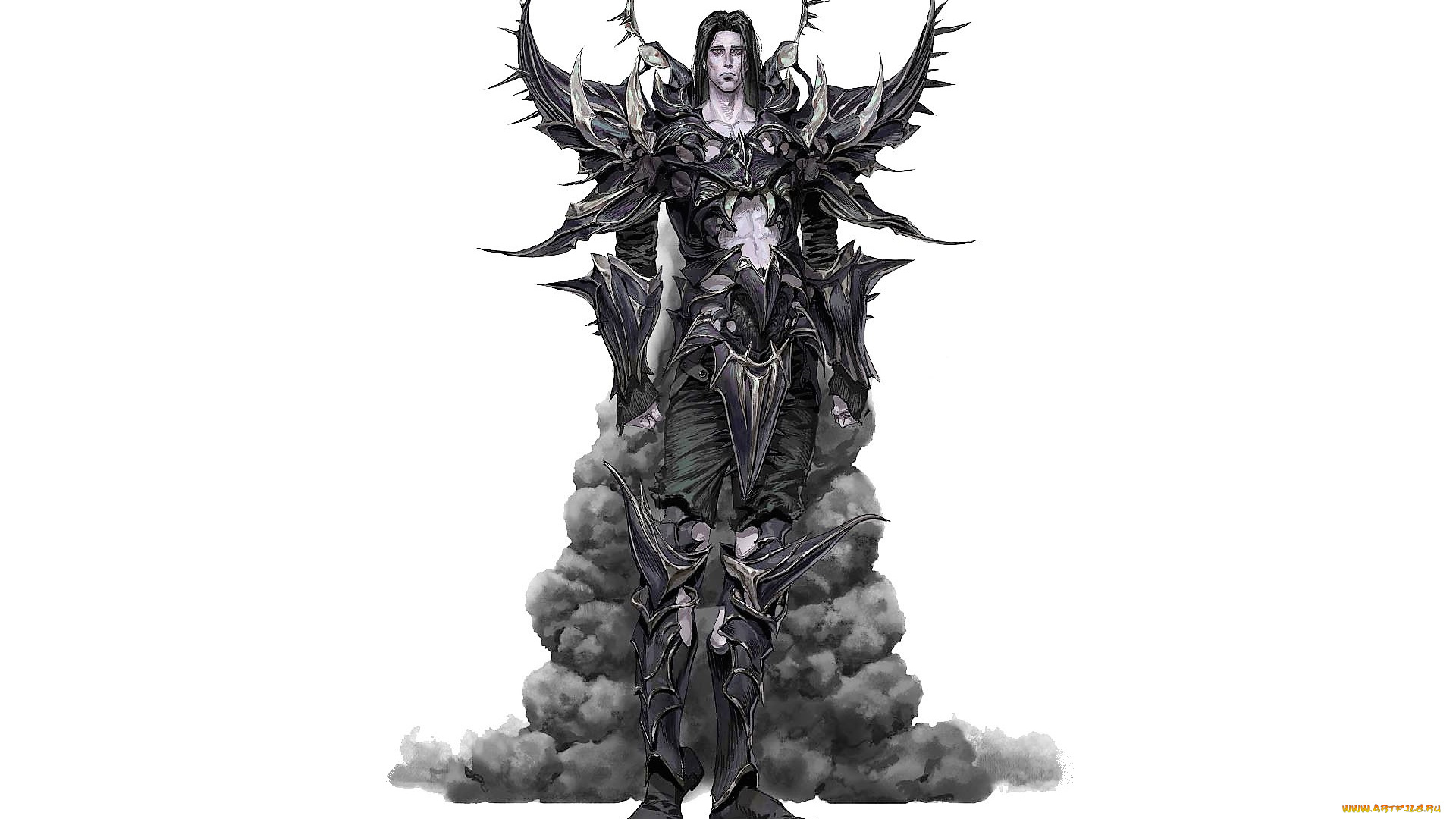 фэнтези, демоны, мужчина, наряд, дым