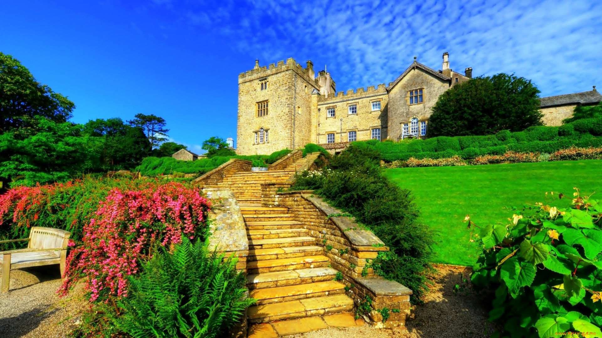 sizergh, castle, города, замки, англии, sizergh, castle