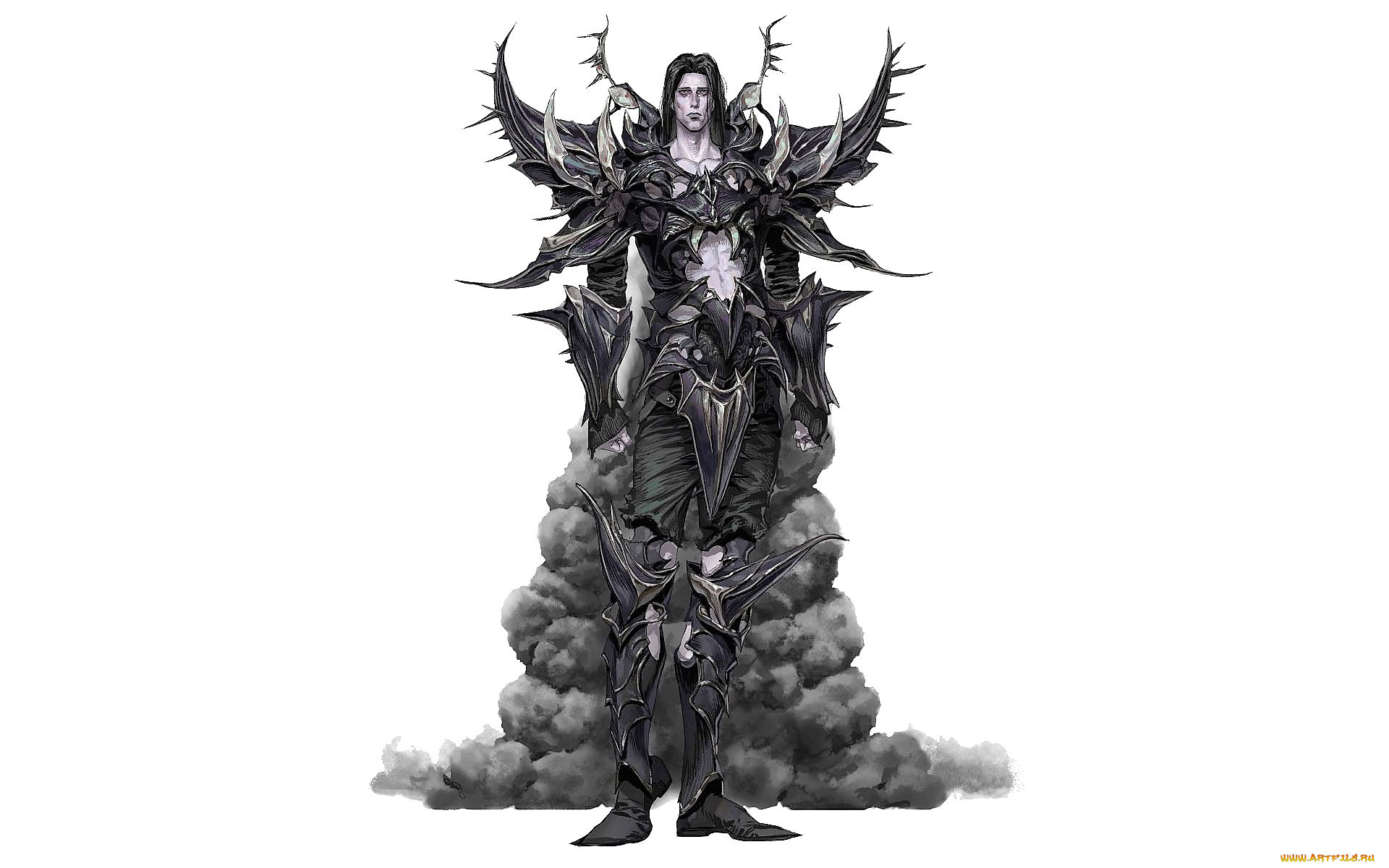 фэнтези, демоны, мужчина, наряд, дым