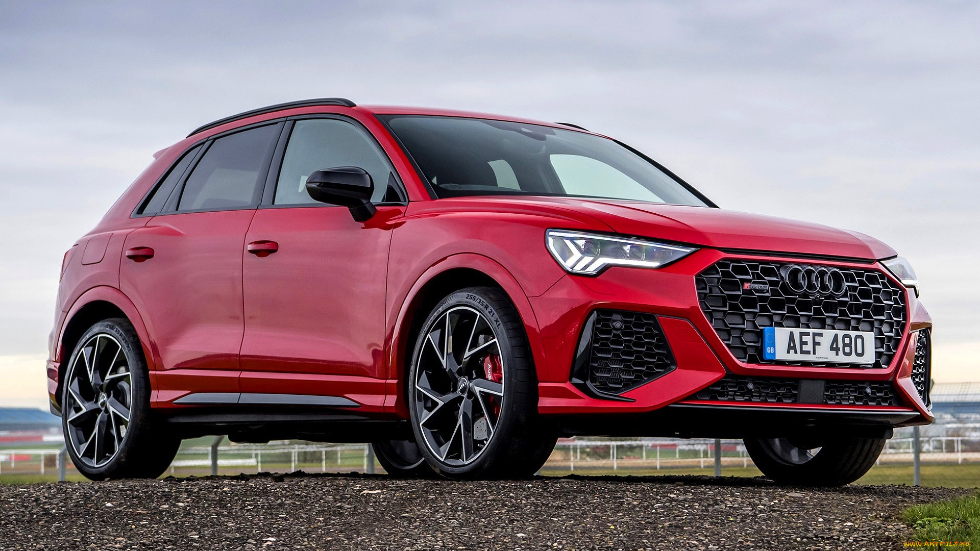 audi, rs, q3, автомобили, audi, красный, площадка, забор