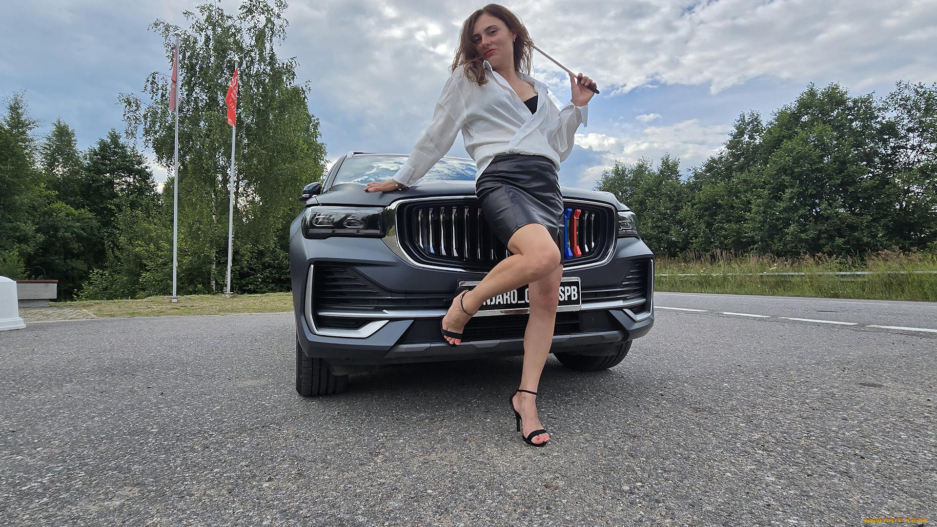 автомобили, -авто, с, девушками, geely, monjaro