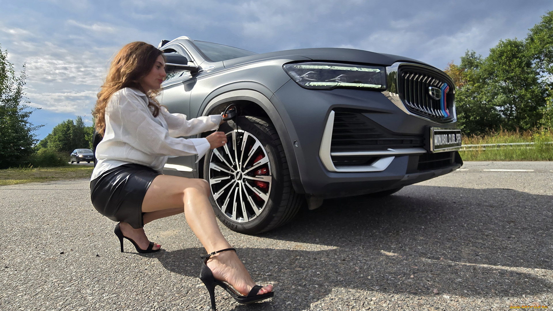 автомобили, -авто, с, девушками, geely, monjaro