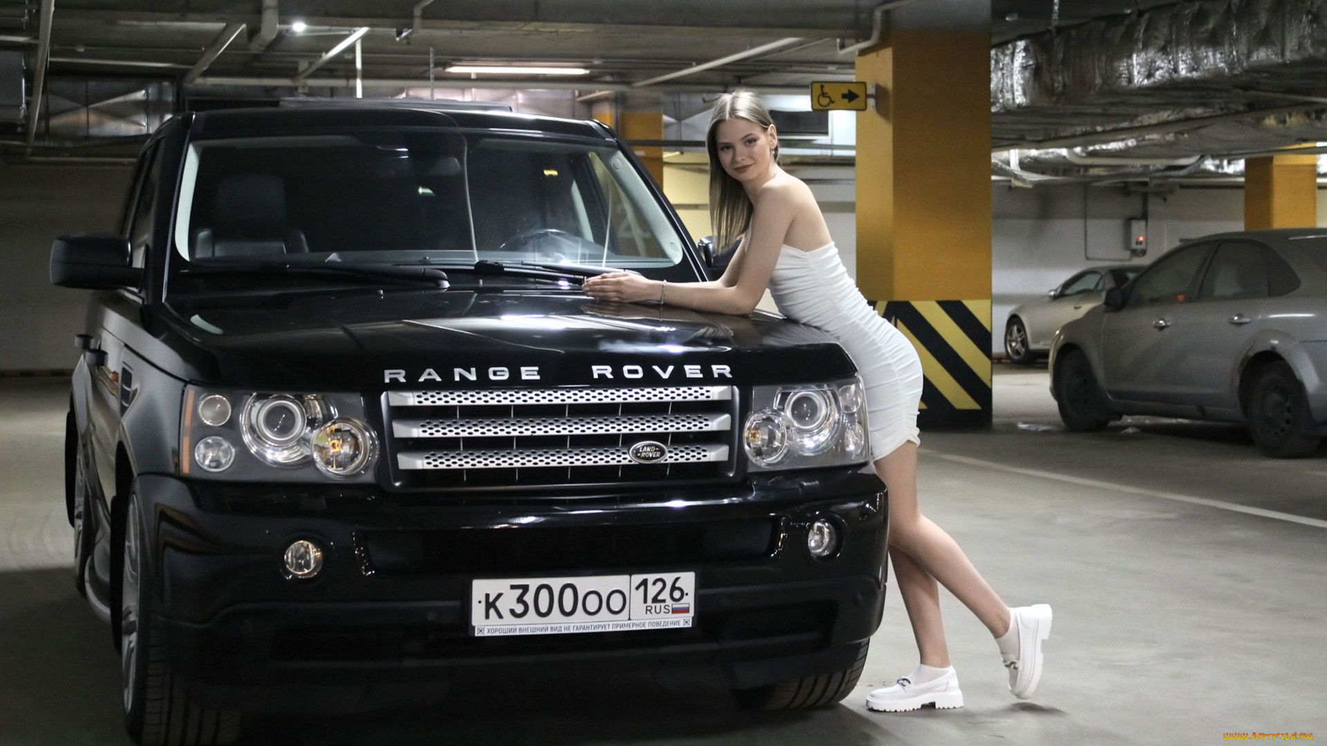 автомобили, -авто, с, девушками, land, rover, range