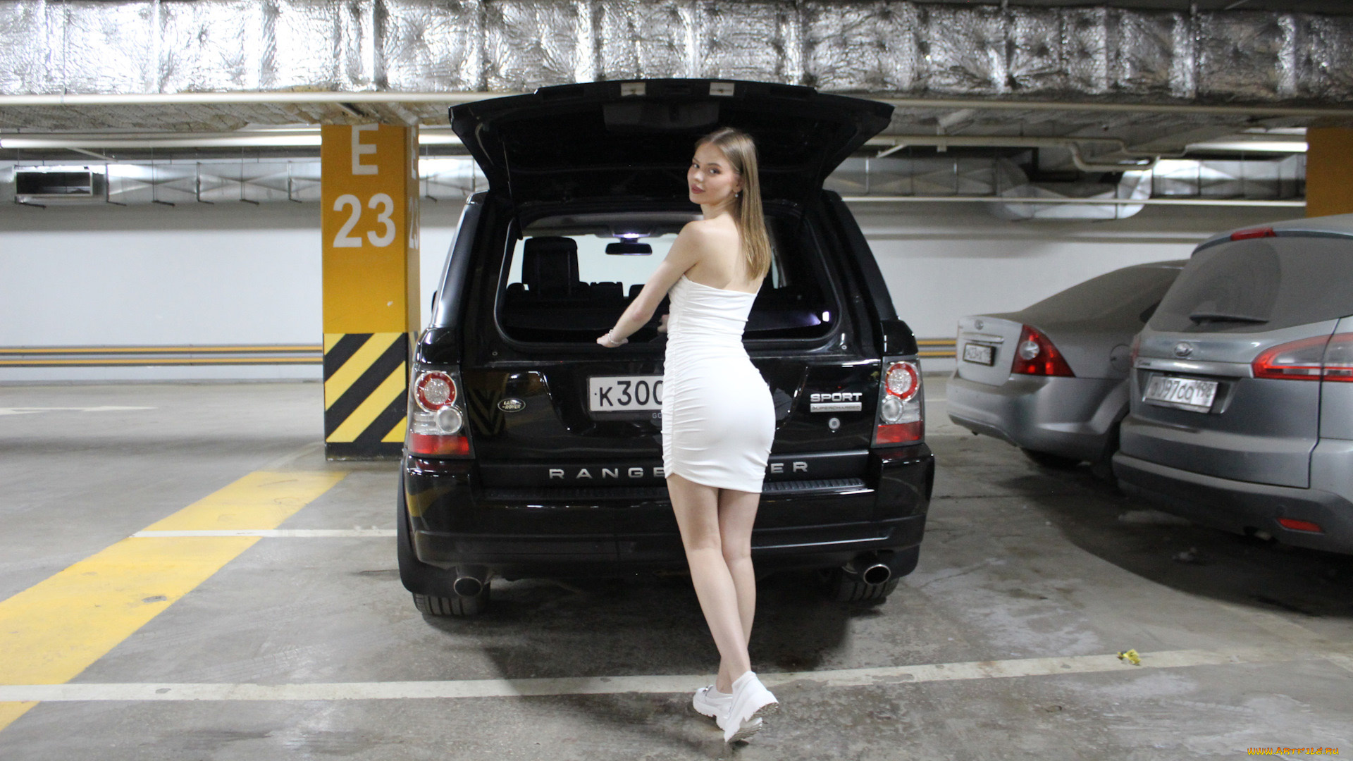 автомобили, -авто, с, девушками, land, rover, range