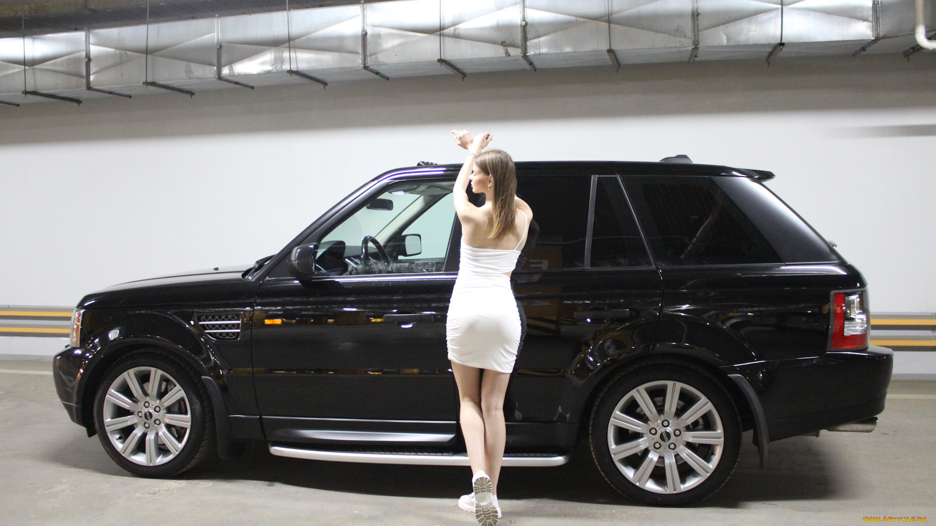 автомобили, -авто, с, девушками, land, rover, range