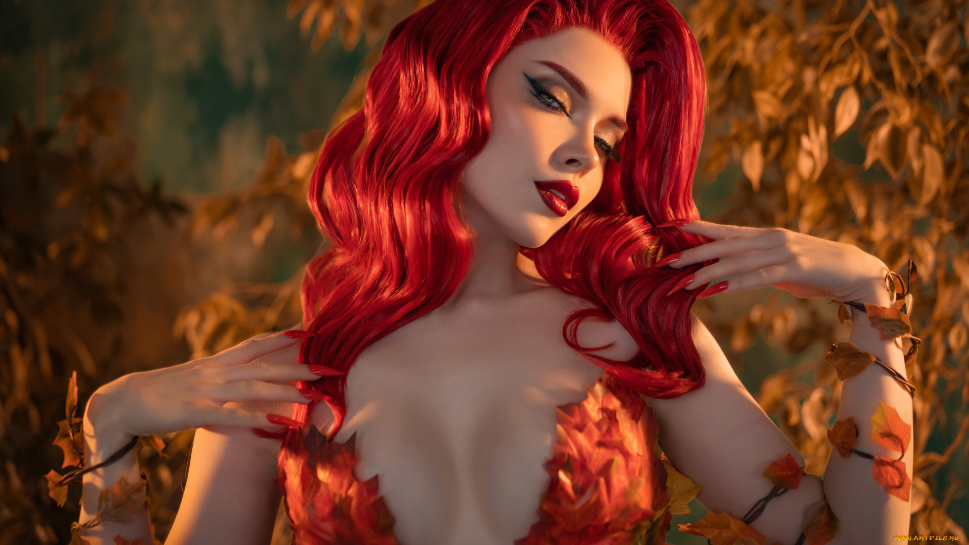 илона, бугаева, девушки, илона, бугаева, , sladkoslava, образ, косплей, наряд, листья