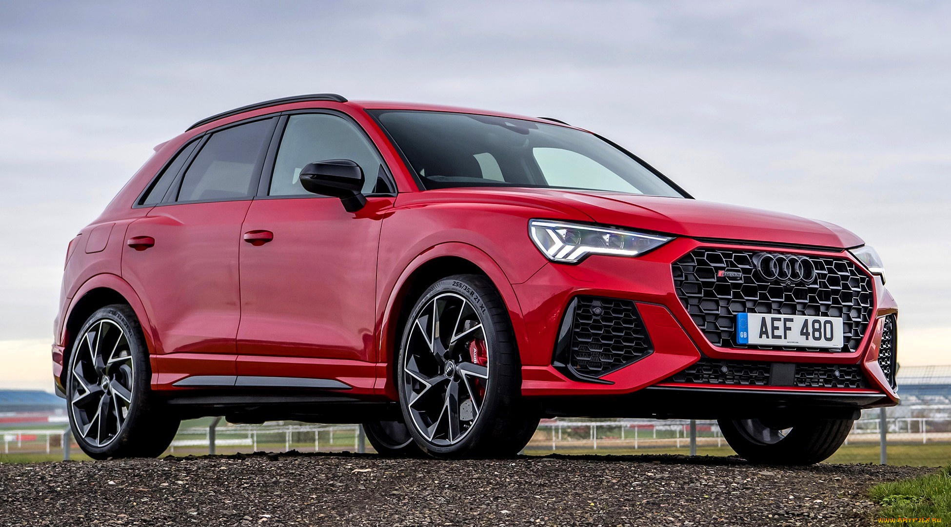 audi, rs, q3, автомобили, audi, красный, площадка, забор