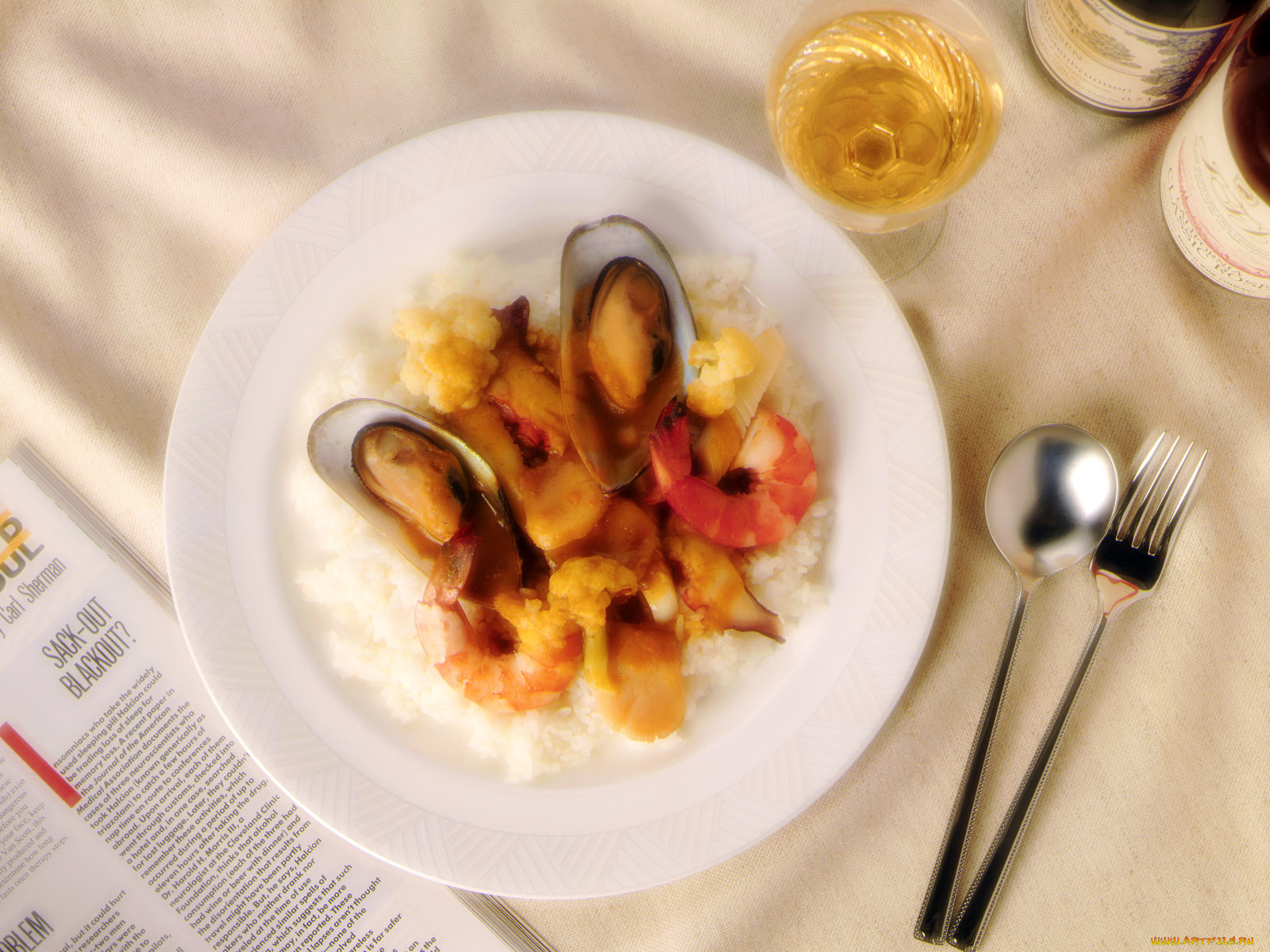 еда, рыбные, блюда, морепродуктами