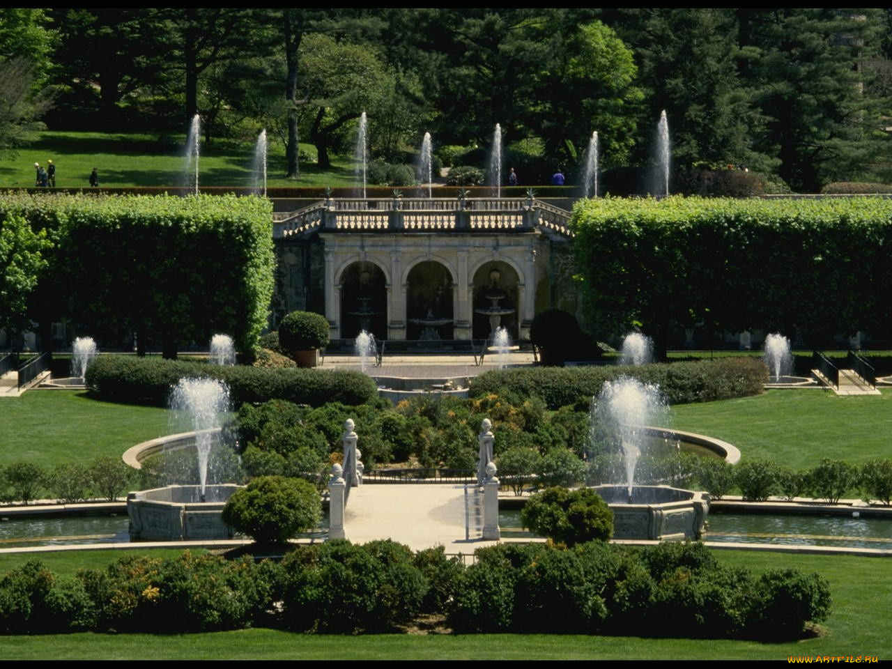 города, фонтаны