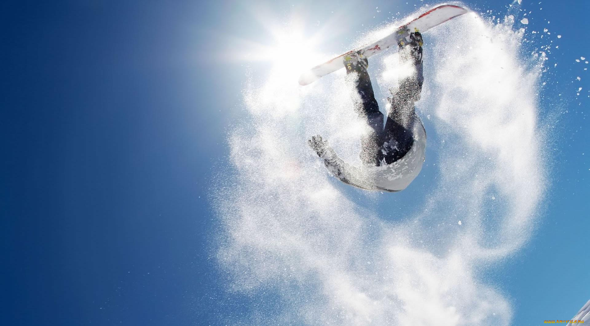 спорт, сноуборд, зима, снег