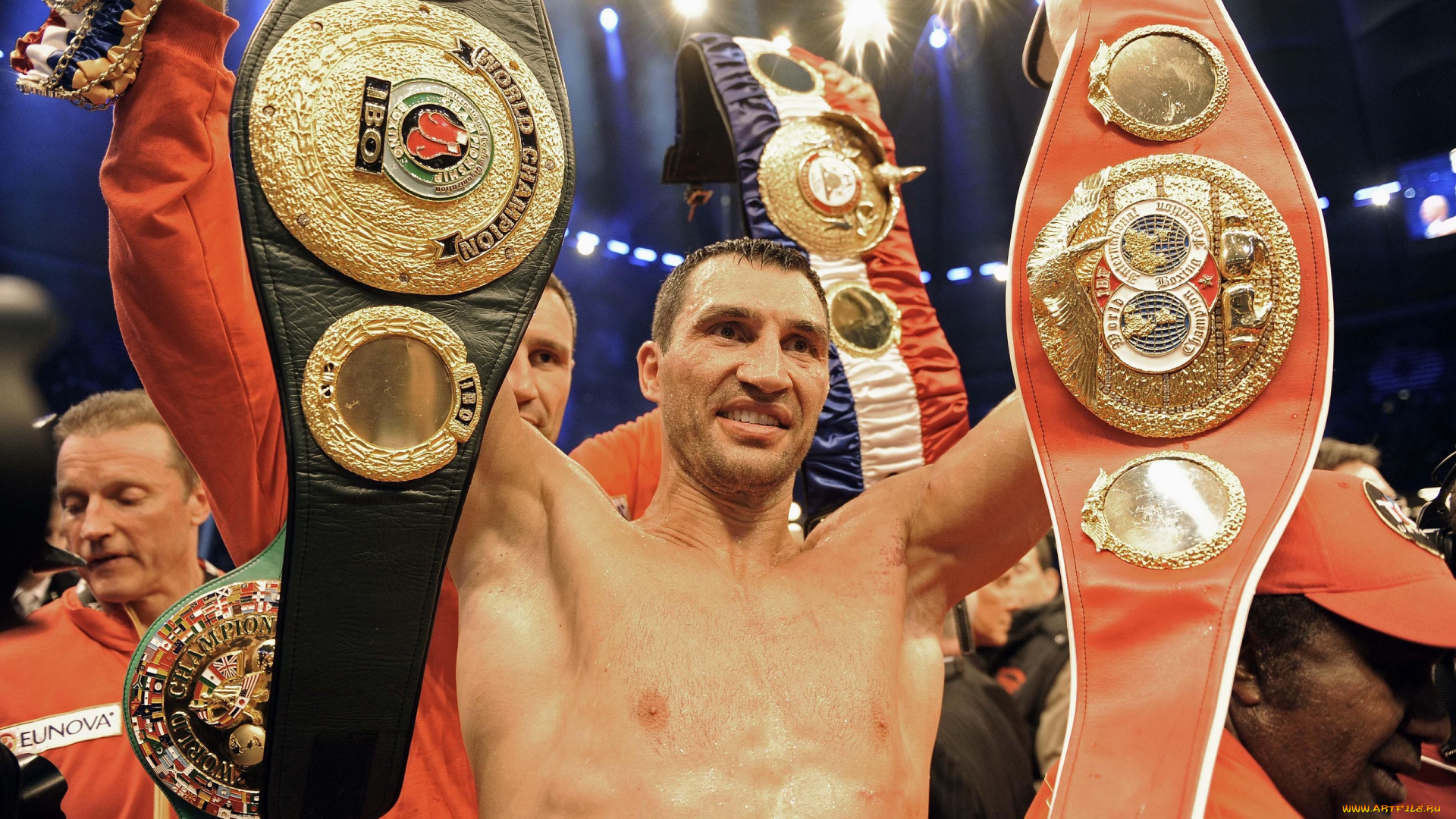 спорт, бокс, радость, пояса, награды, победа