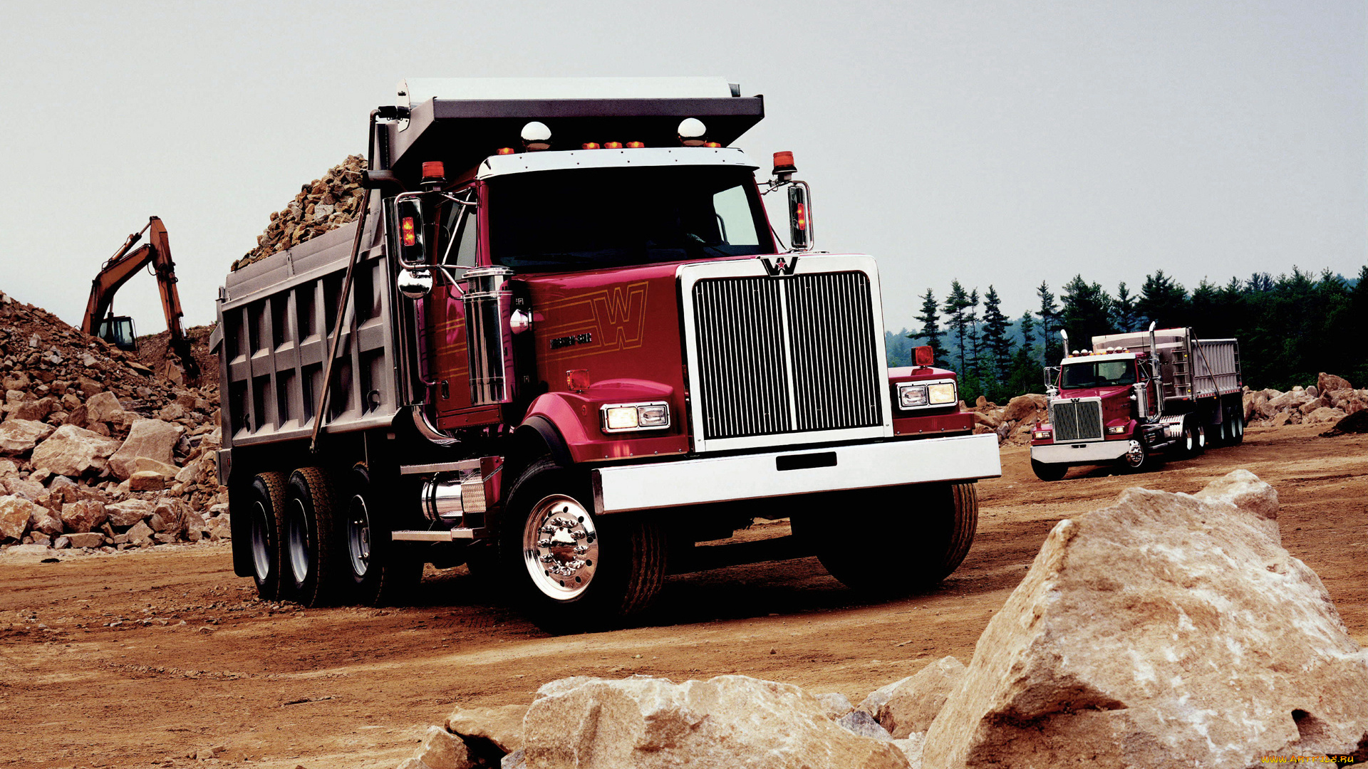 western, star, 4900, fa, dump, truck, автомобили