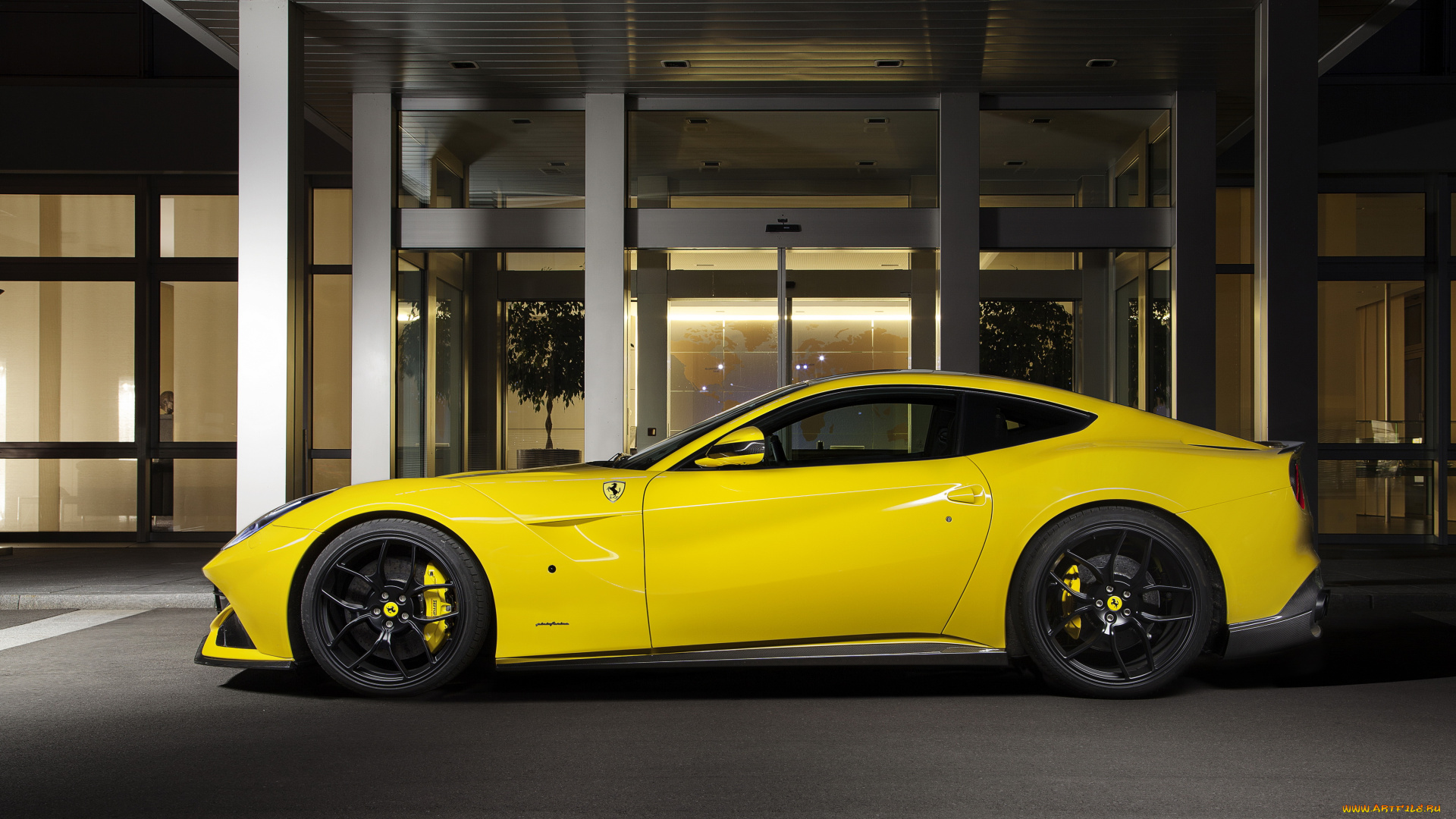 2013, ferrari, f12, berlinetta, автомобили, огни, ночь, дорога