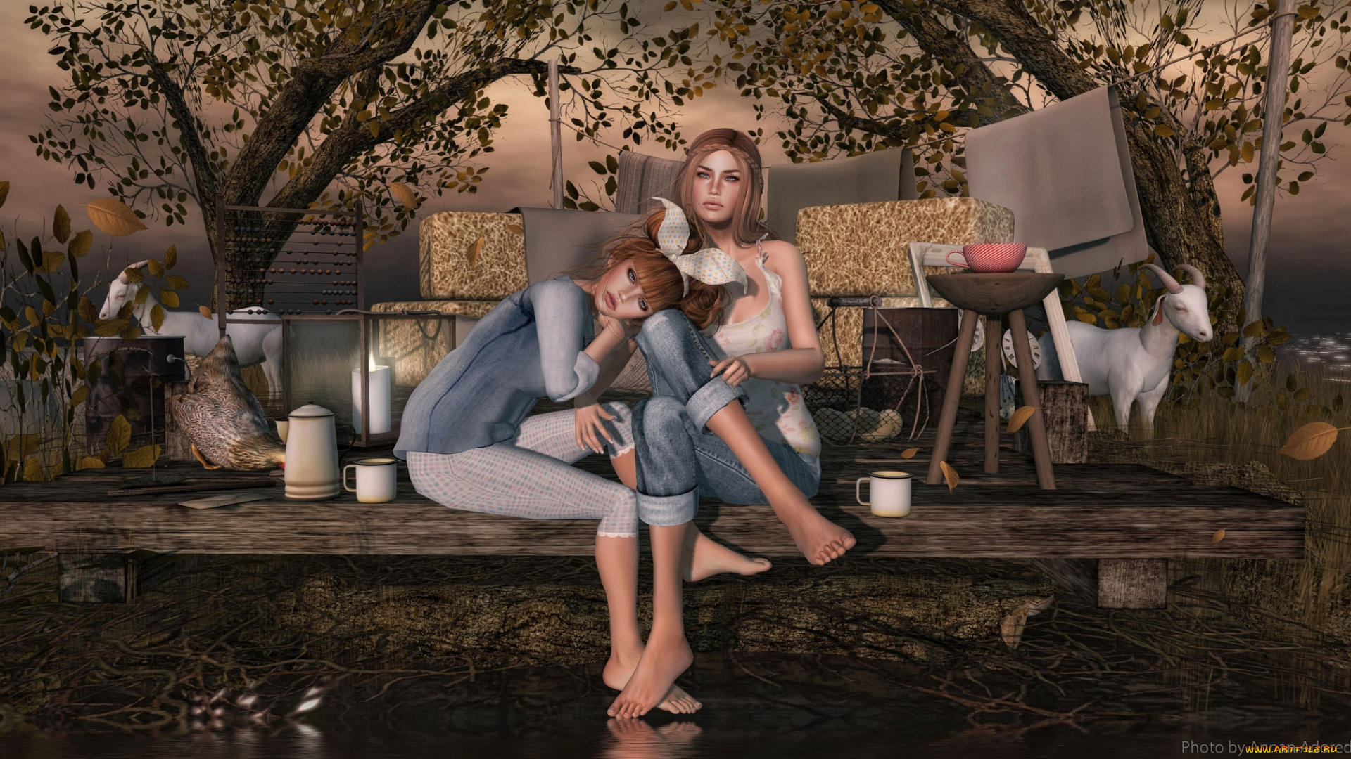 3д, графика, people, люди, девушки