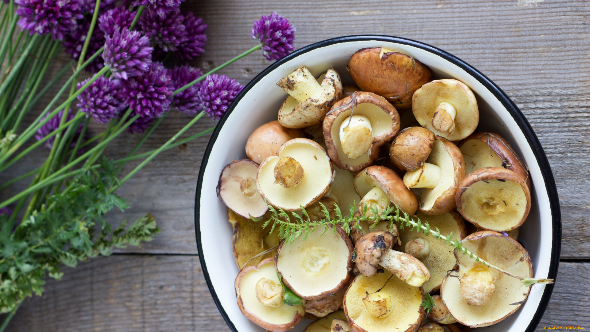 еда, грибы, грибные, блюда, маслята, аллиум