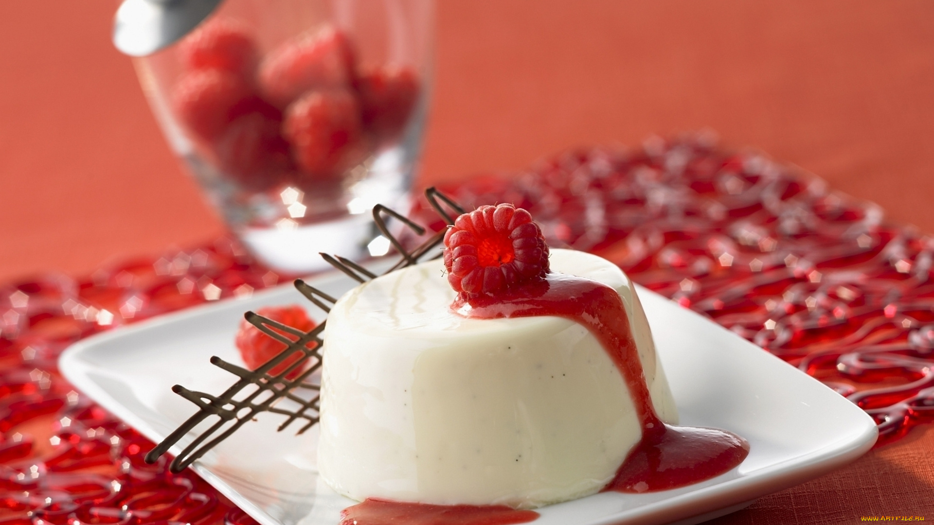 еда, мороженое, десерты, желе, малина, соус, десерт