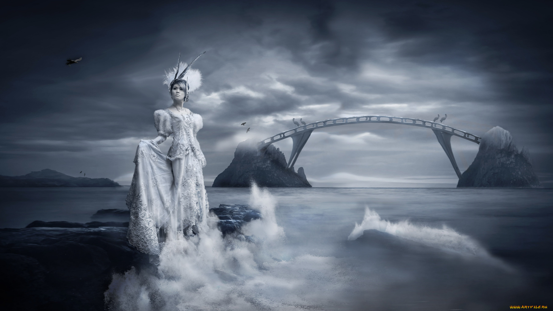 фэнтези, девушки, брызги