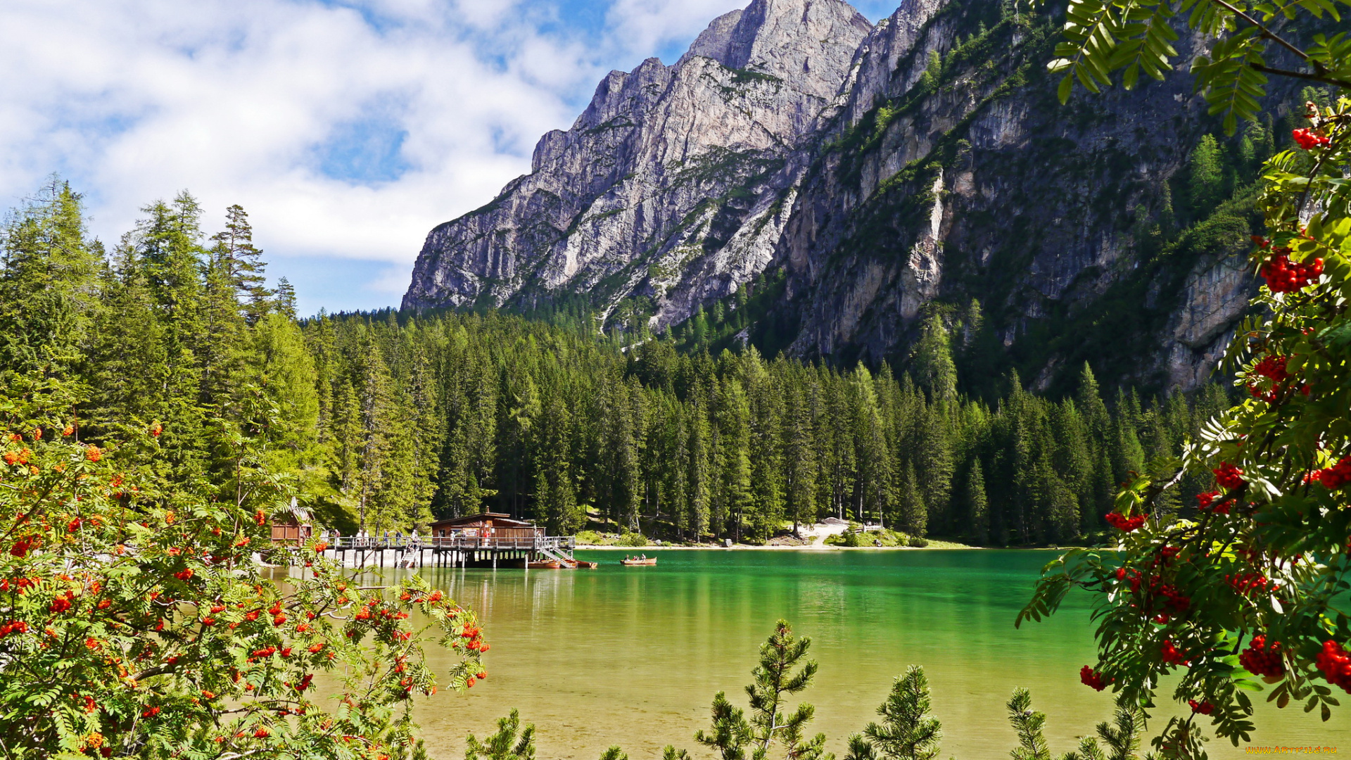 италия, брайес, природа, реки, озера, ели, лес, горы, озеро