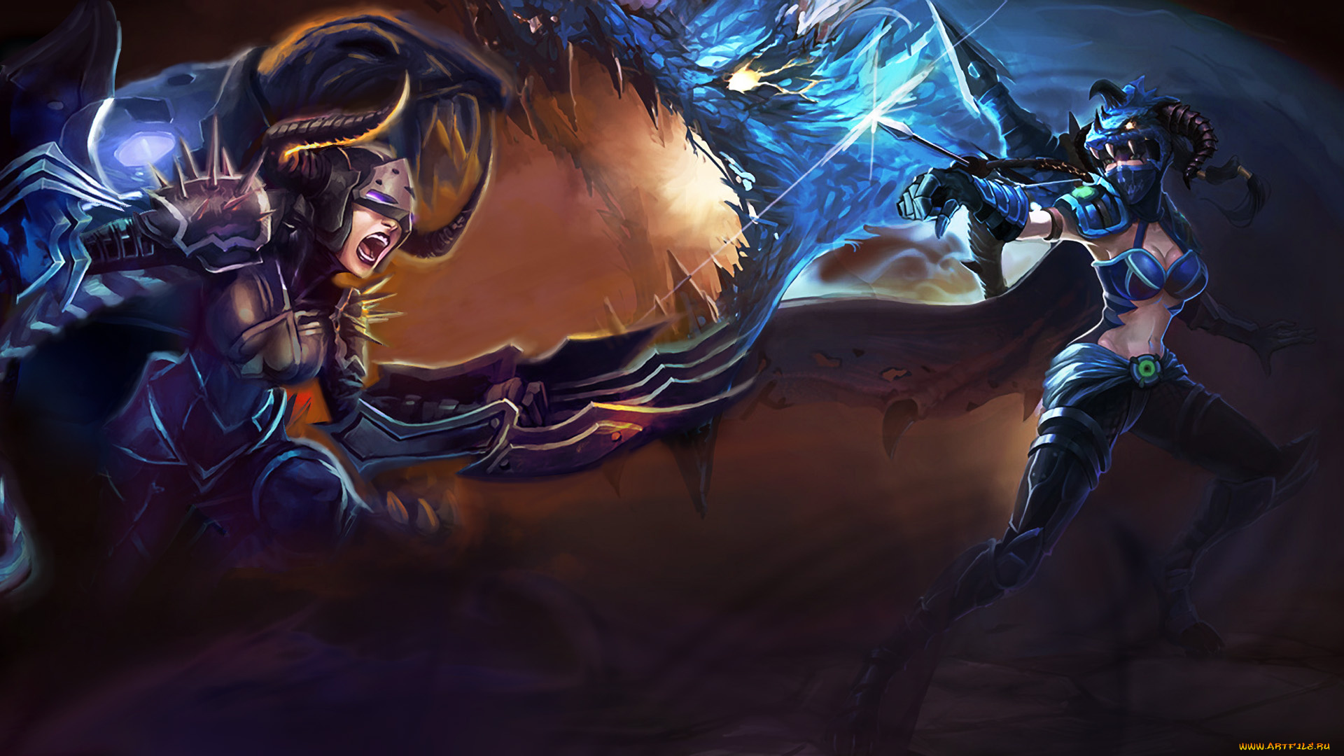 league, of, legends, видео, игры, шипы, девушки