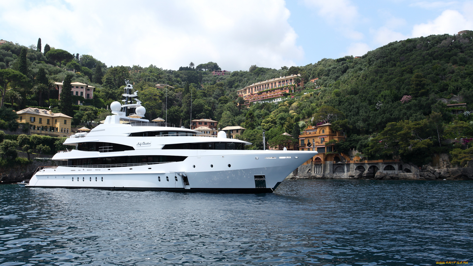 portofino, италия, корабли, Яхты, суперяхта, побережье, море