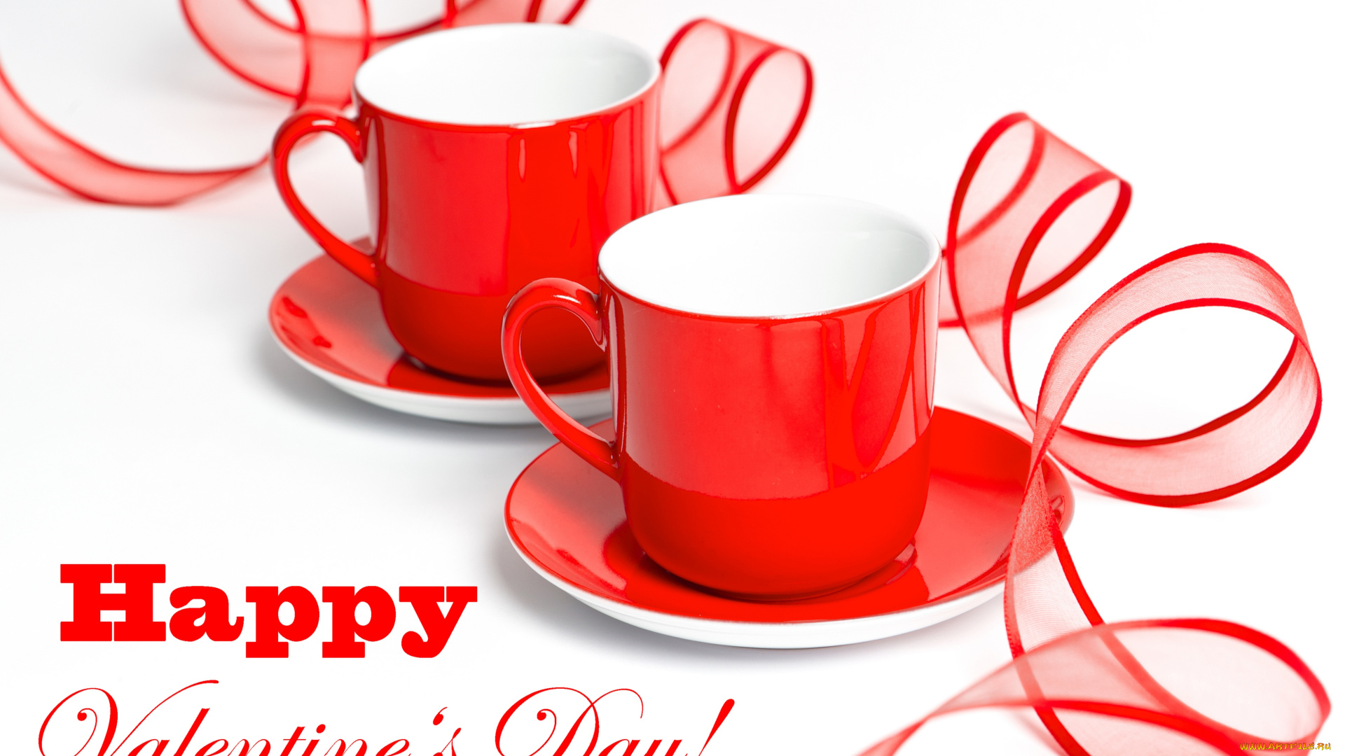 праздничные, день, св, валентина, сердечки, любовь, чашки, лента