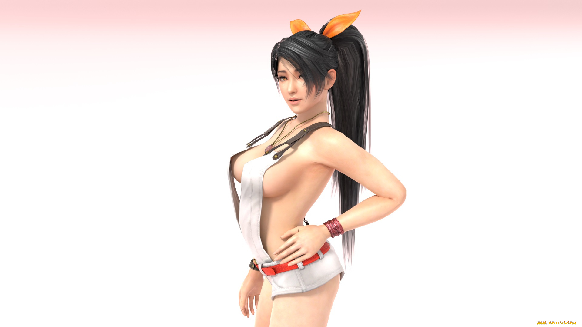 3д, графика, аниме, , anime, фон, взгляд, девушка