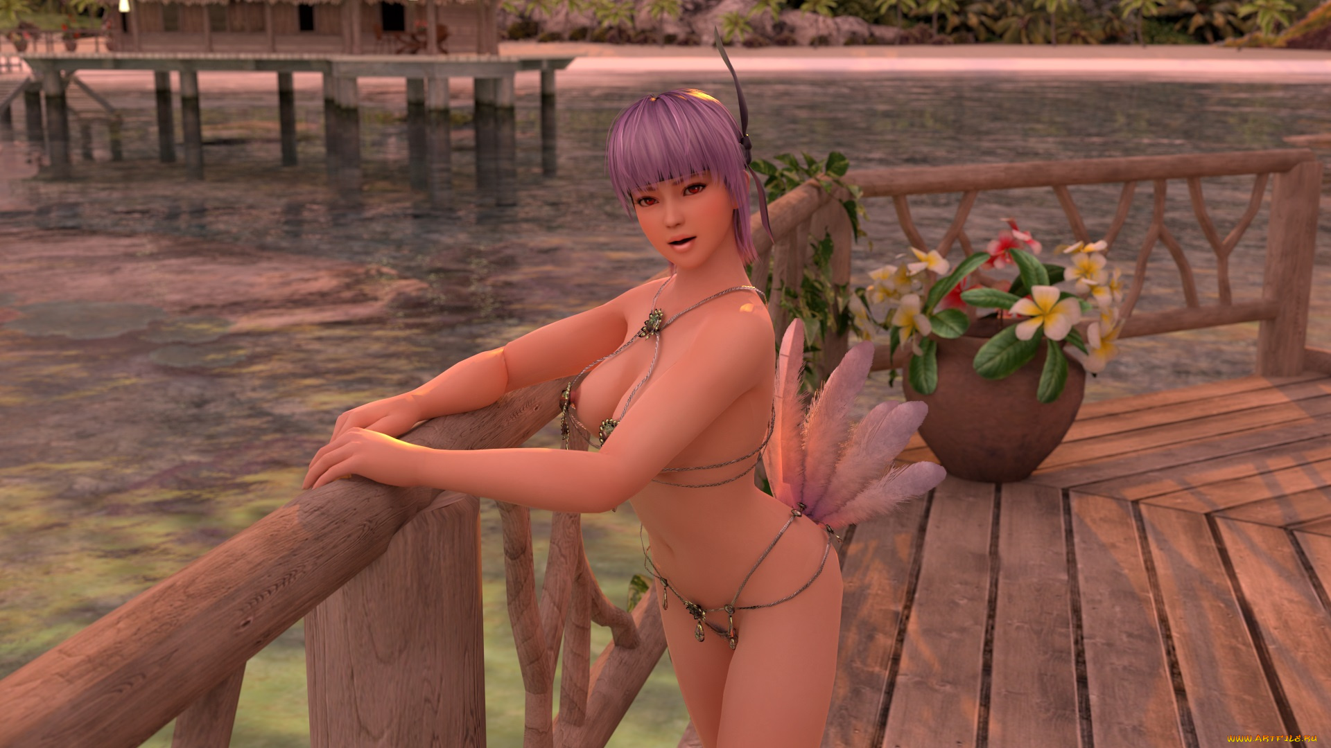 3д, графика, аниме, , anime, взгляд, девушка