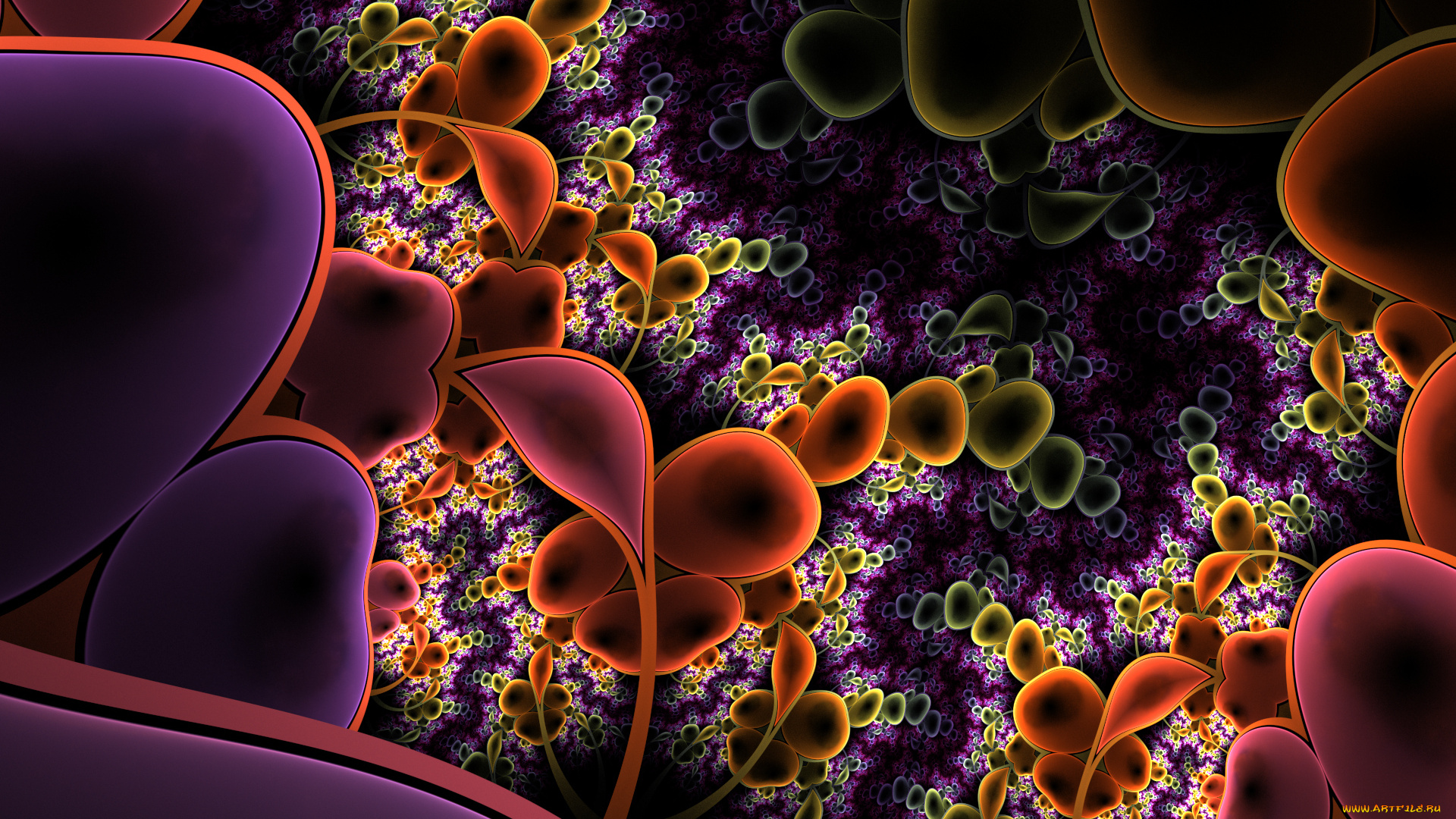 3д, графика, фракталы, , fractal, цвета, фон, узор