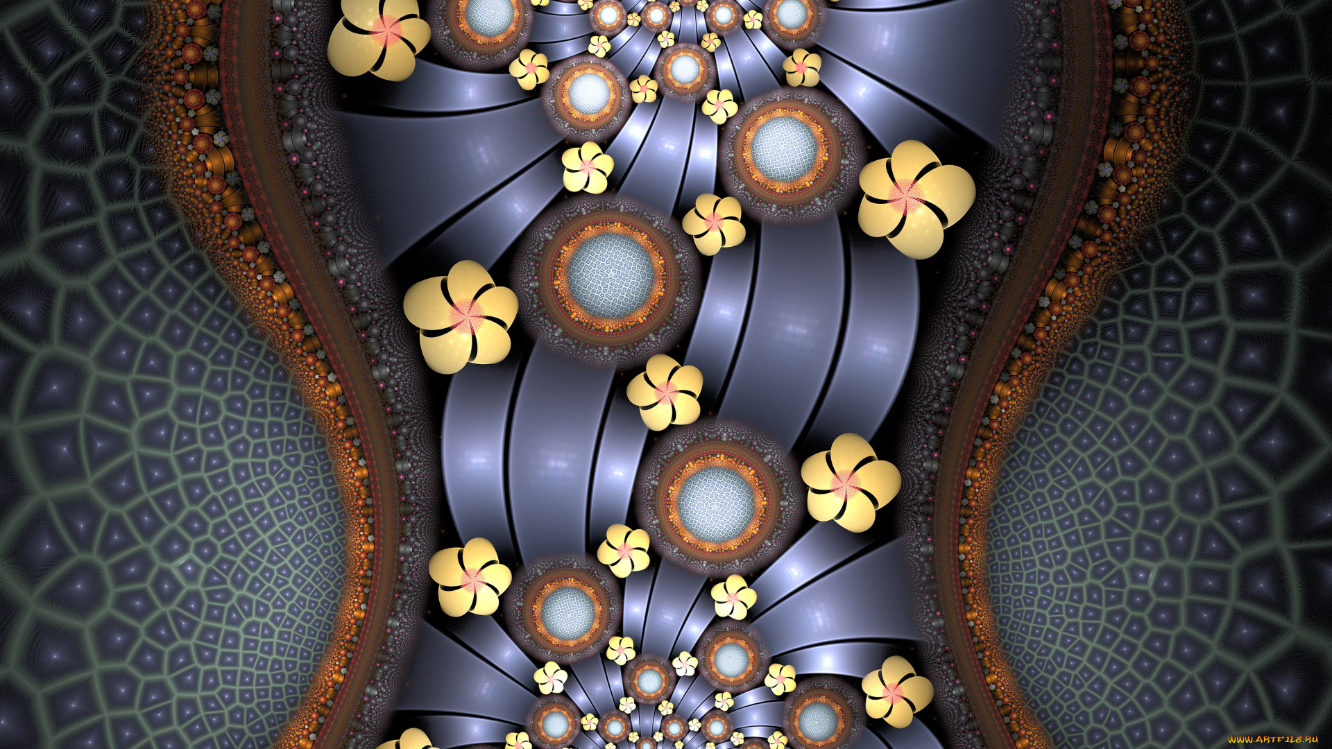 3д, графика, фракталы, , fractal, цвета, фон, узор