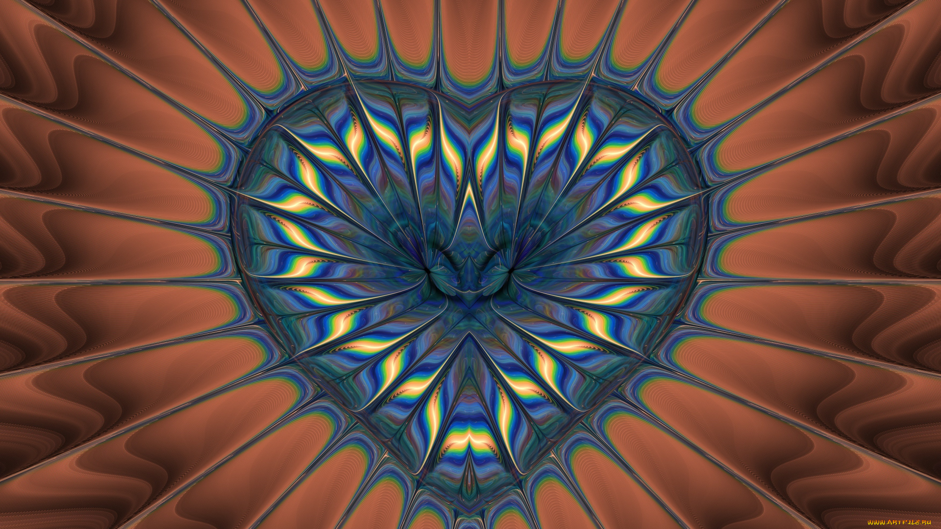 3д, графика, фракталы, , fractal, узор, цвета, фон