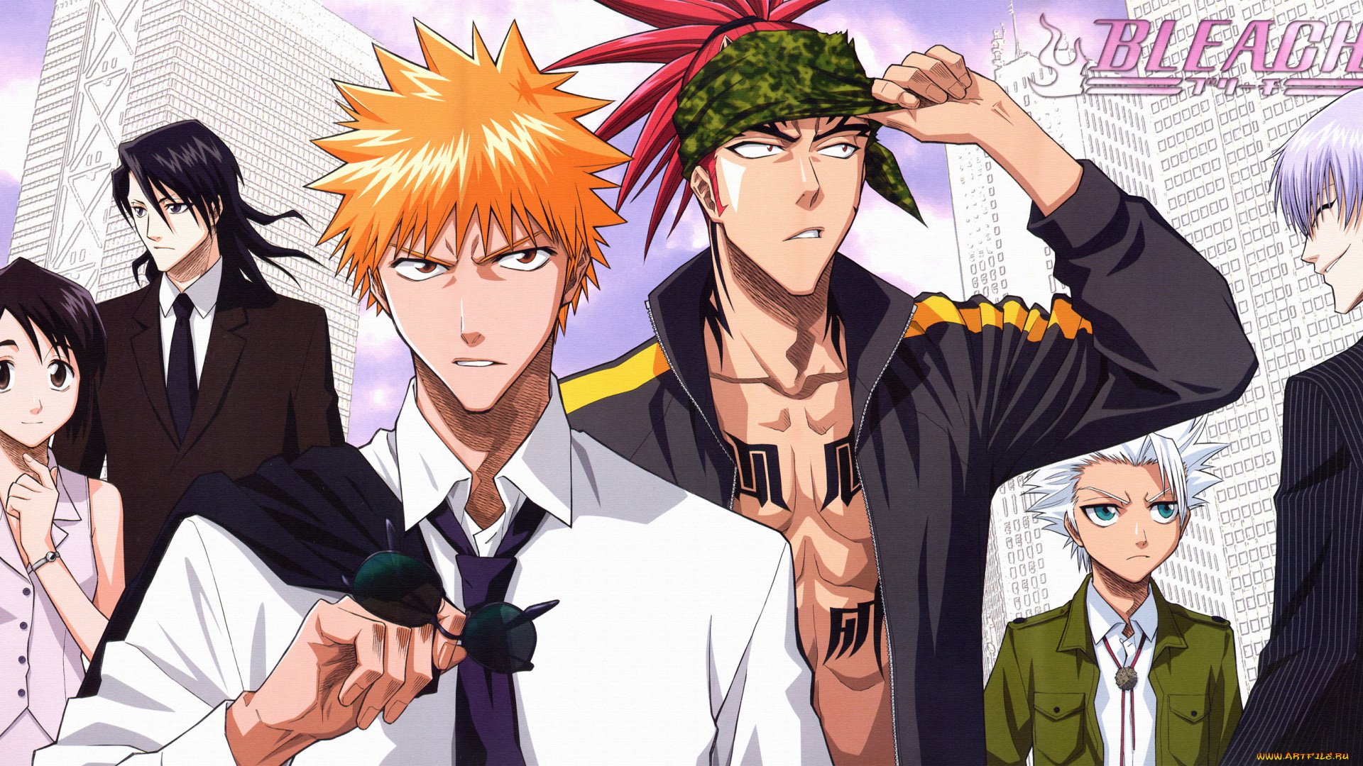 аниме, bleach, toshiro, hitsugaya, momo, hinamori, byakuya, kuchiki, renji, abarai, ichigo, kurosaki, shinigami, gin, ichimaru, anime