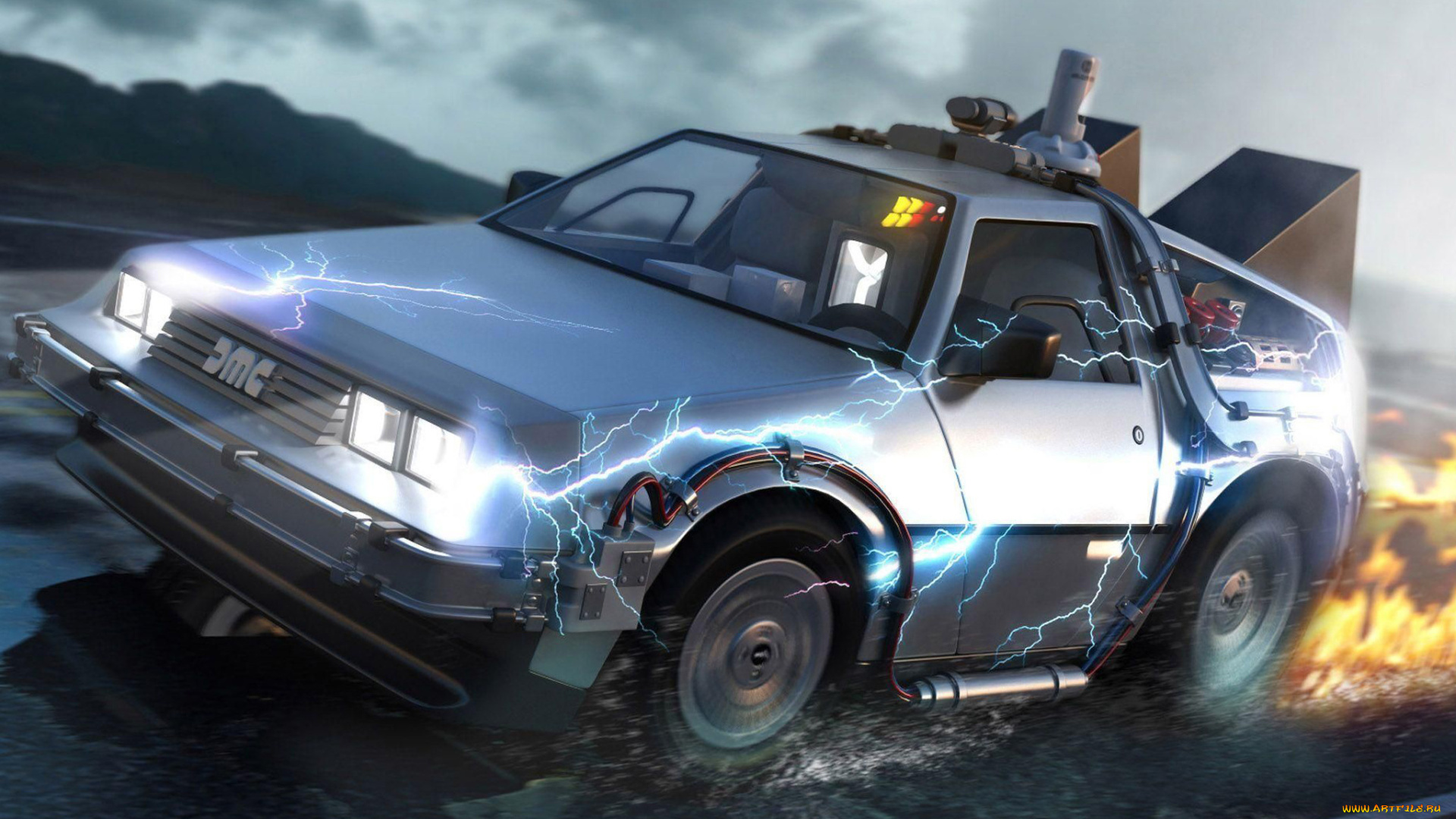 автомобили, 3д, future, the, to, back, dmc, 3d