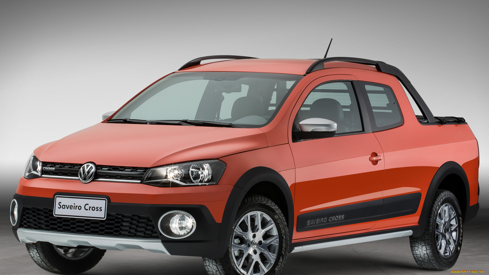 автомобили, volkswagen, saveiro, 2014г, красный, cd, cross
